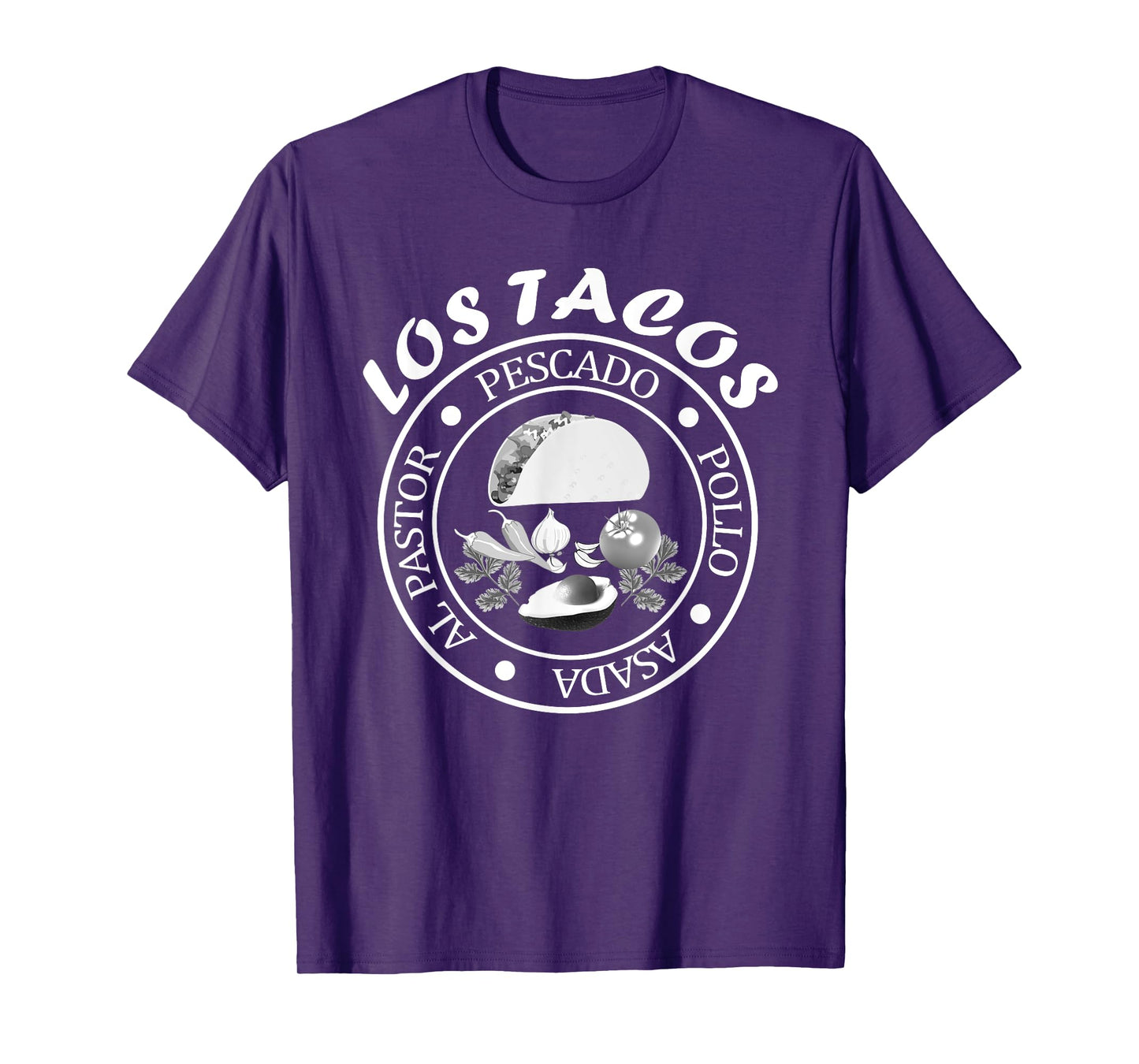 Los Tacos I Love Tacos Asada Pescado Pollo Al Pastor T-shirt T-Shirt
