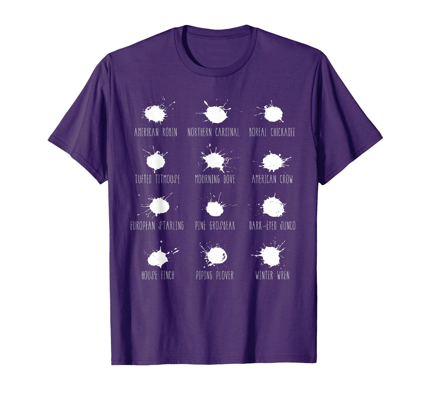 Bird Poop Chart Funny Birding Birdwatching Birdwatcher T-Shirt