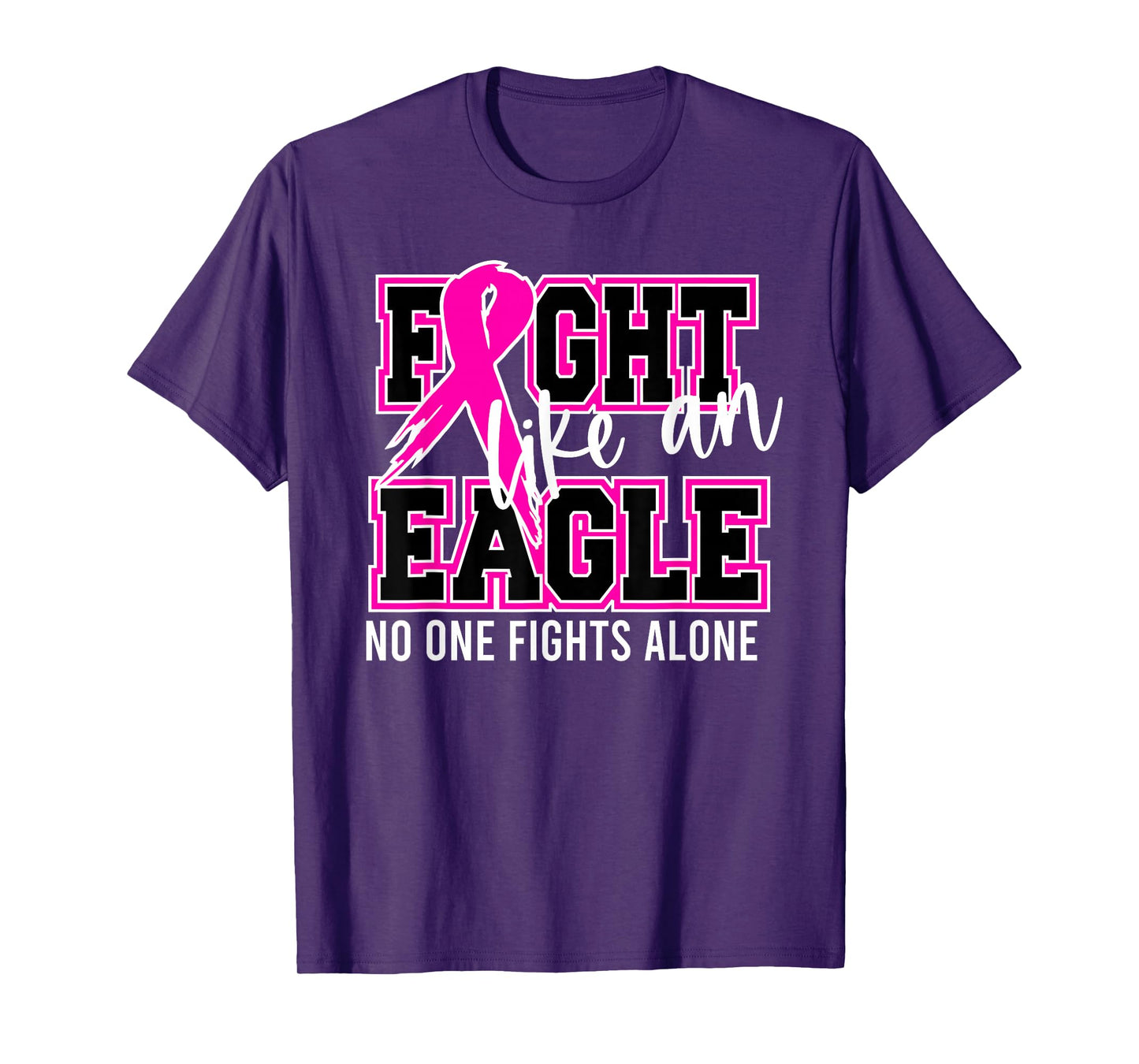 Fight Like a Eagle Breast Cancer Awareness Pink Ribbon T-Shirt