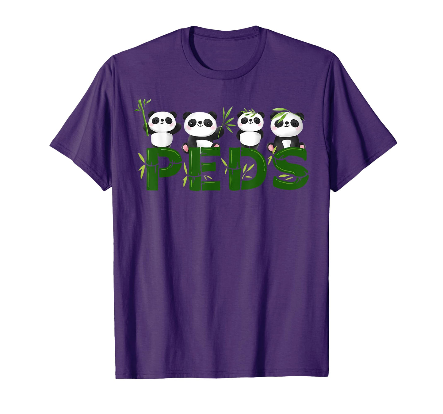 Panda Cute PEDS Nurse Peds Hem Onc Animals Pediatric Nurse T-Shirt