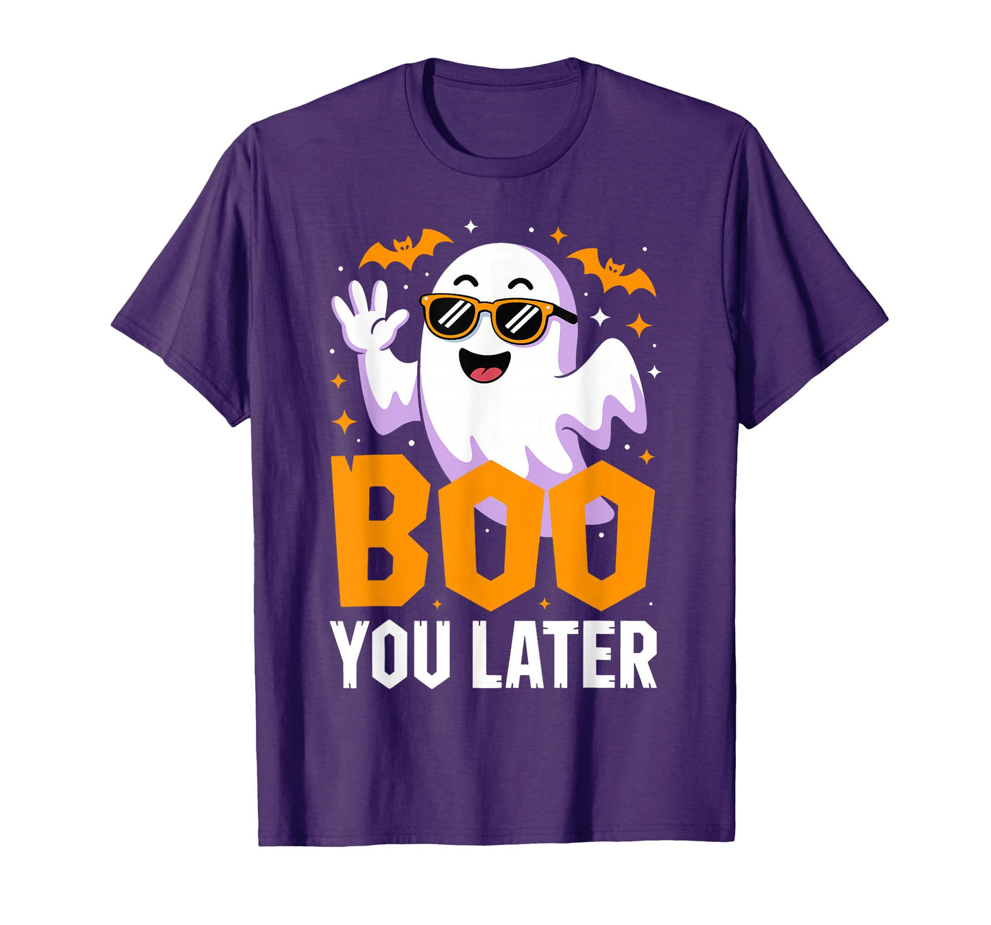 Boo You Later Cartoon Humor Costume Funny Halloween Ghost T-Shirt