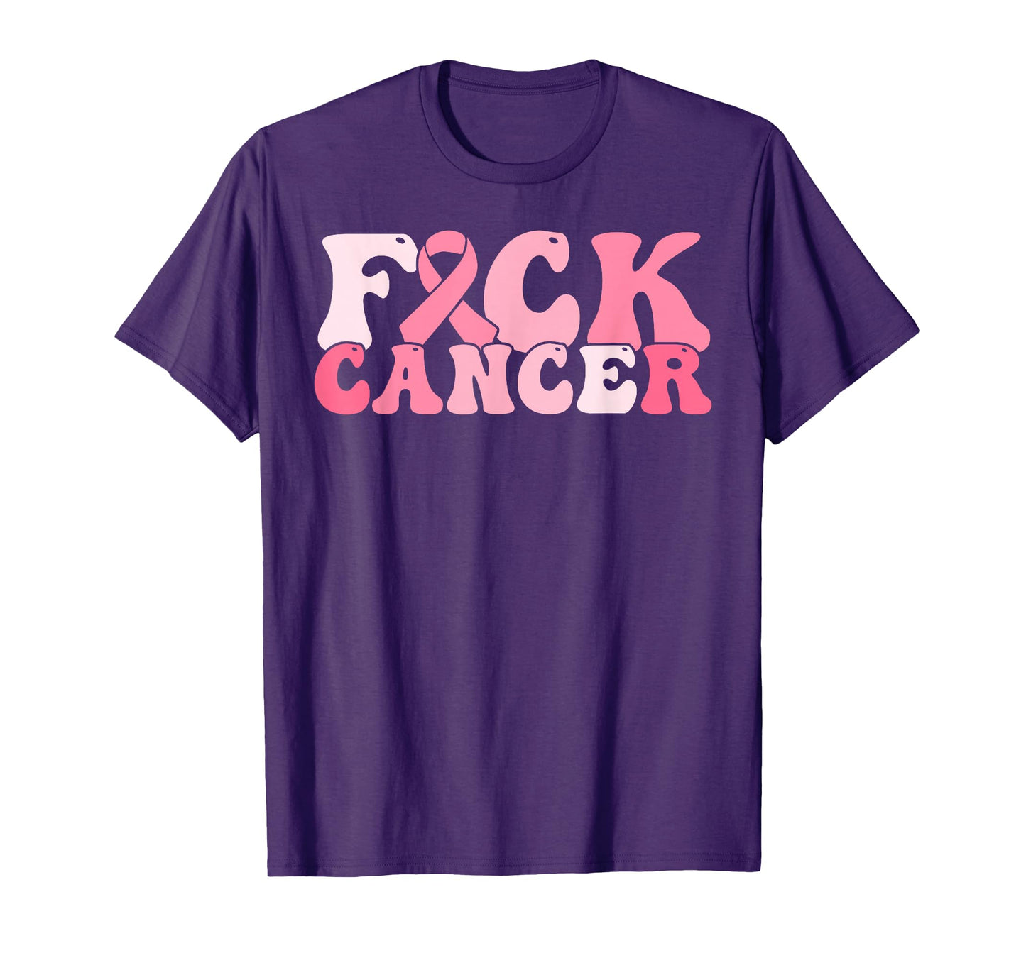 Fuck Cancer Retro Breast Cancer Awareness All Cancer Women T-Shirt