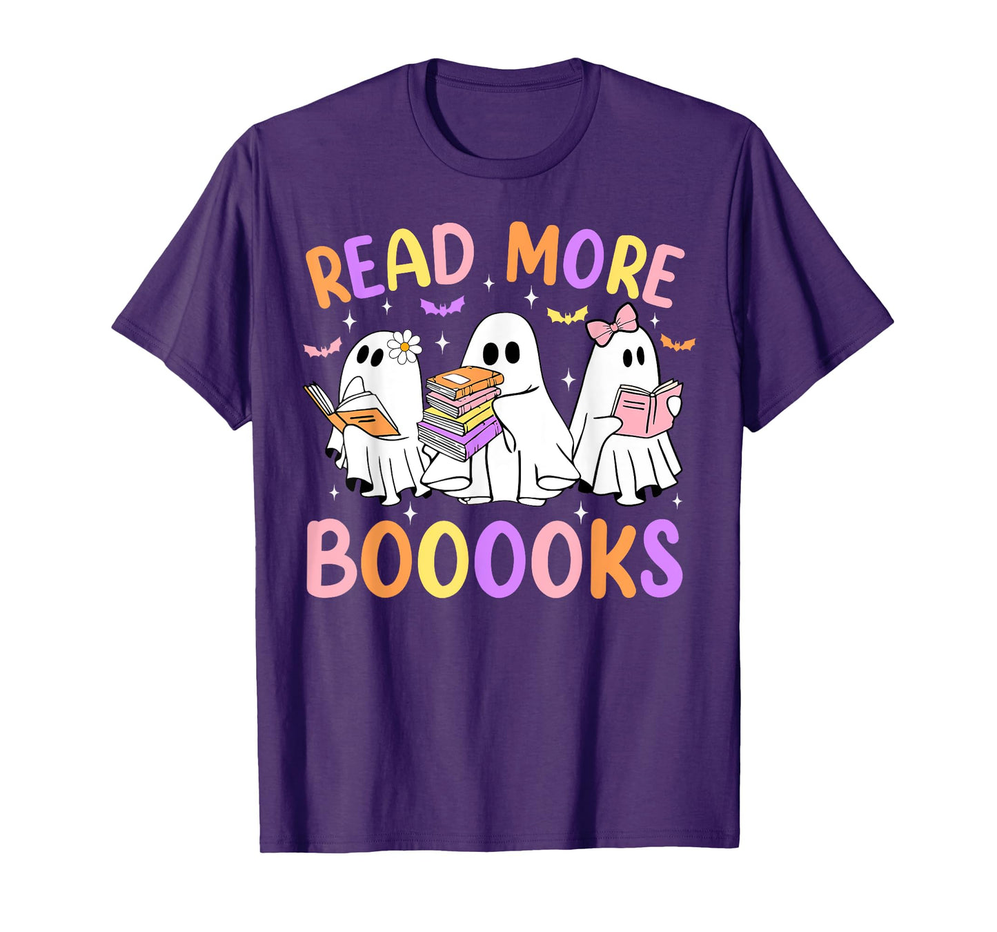 Halloween Read More Books Retro Costume Teacher Women Girls T-Shirt