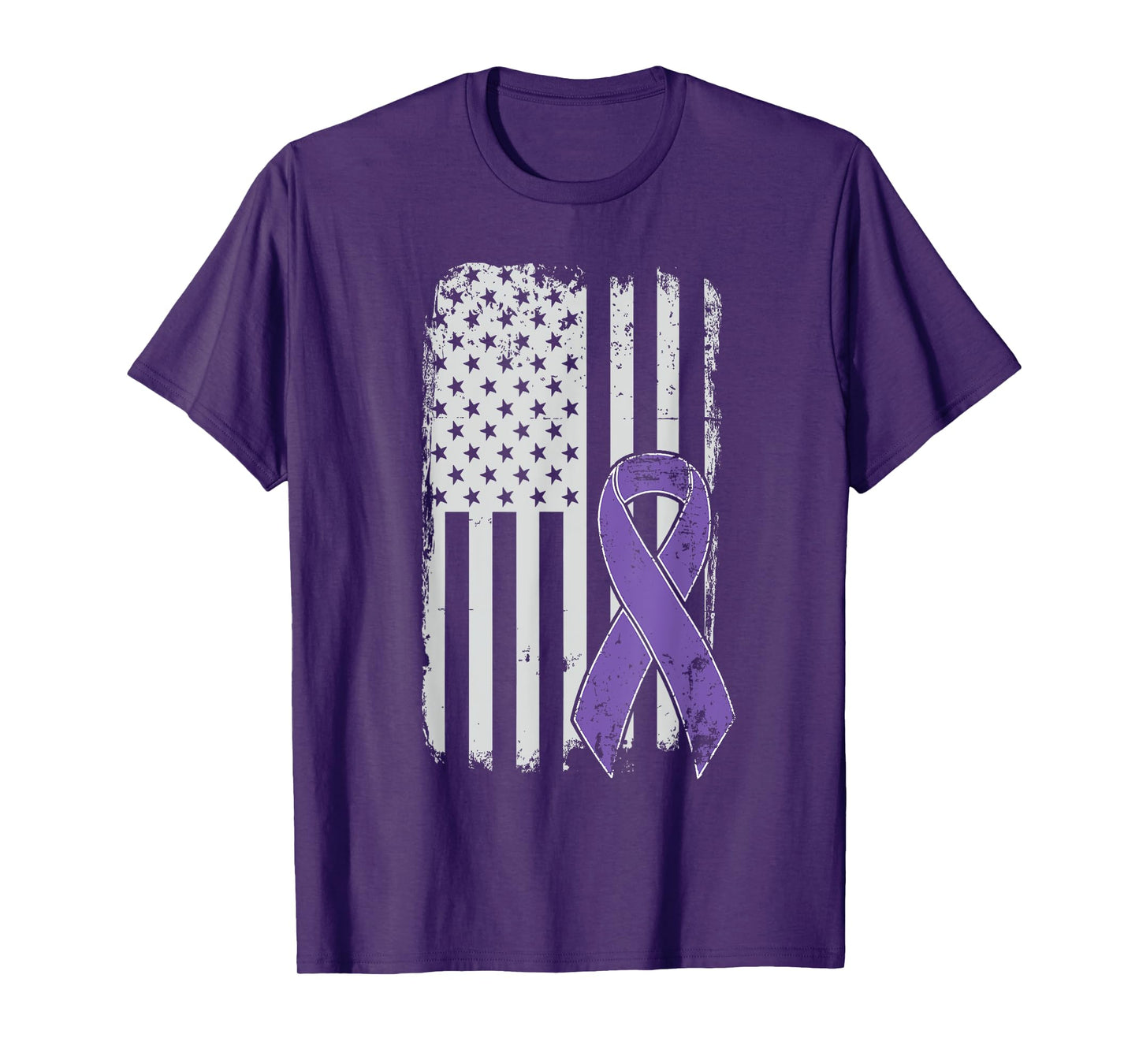 Testicular Cancer Awareness - Vintage USA American Flag T-Shirt