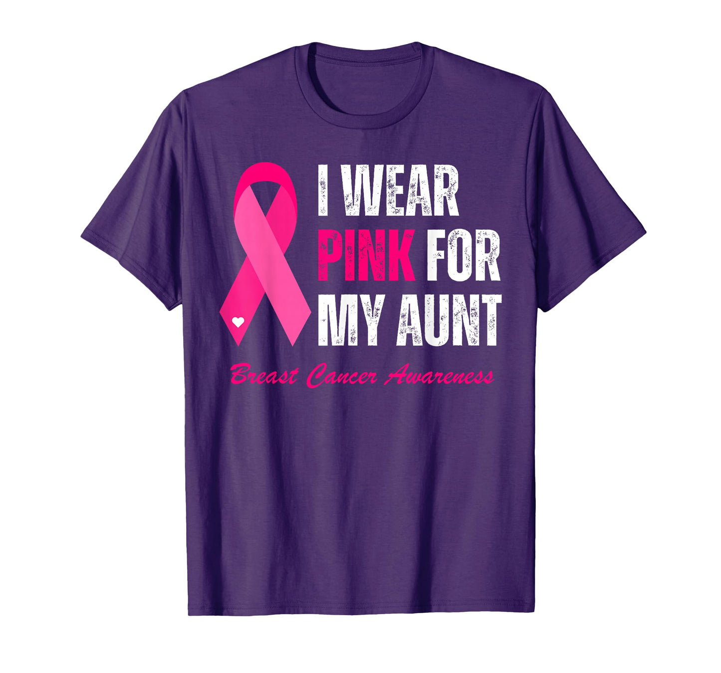 Vintage I Wear Pink For My Aunt Breast Cancer Awareness T-Shirt