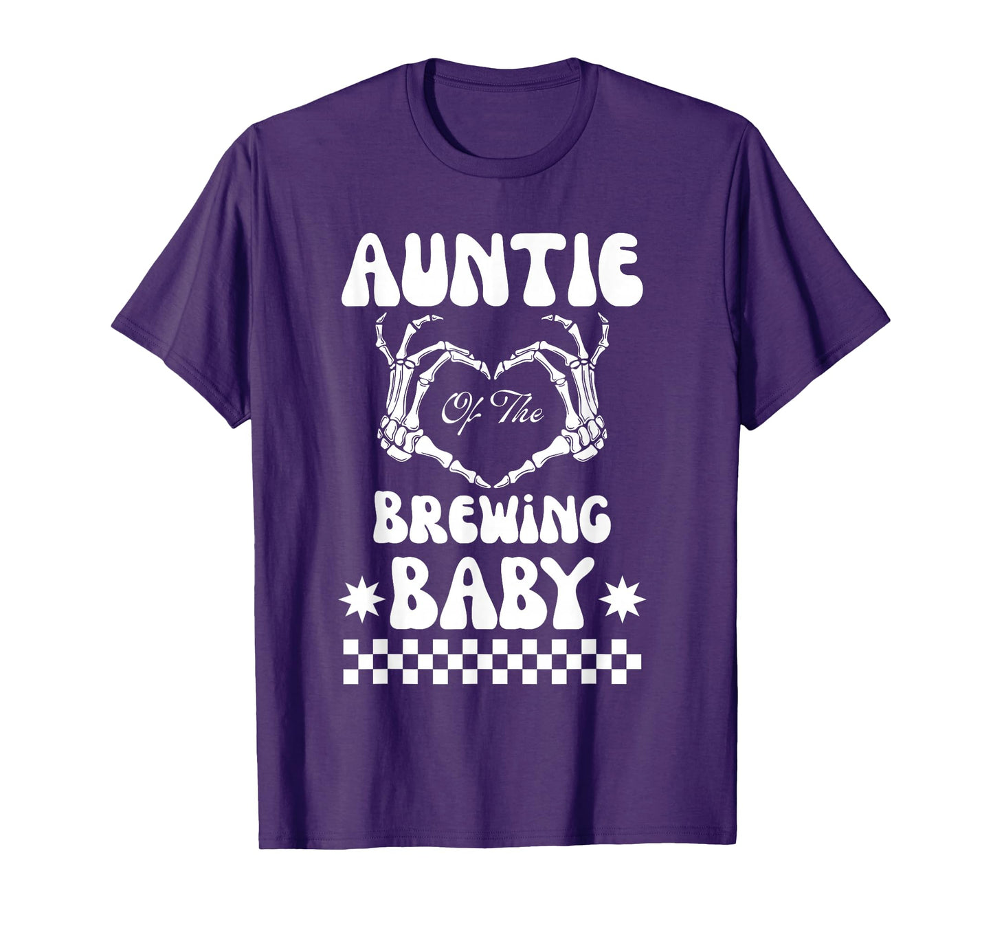 Auntie of Brewing Baby Halloween T-Shirt Baby Shower Spooky T-Shirt