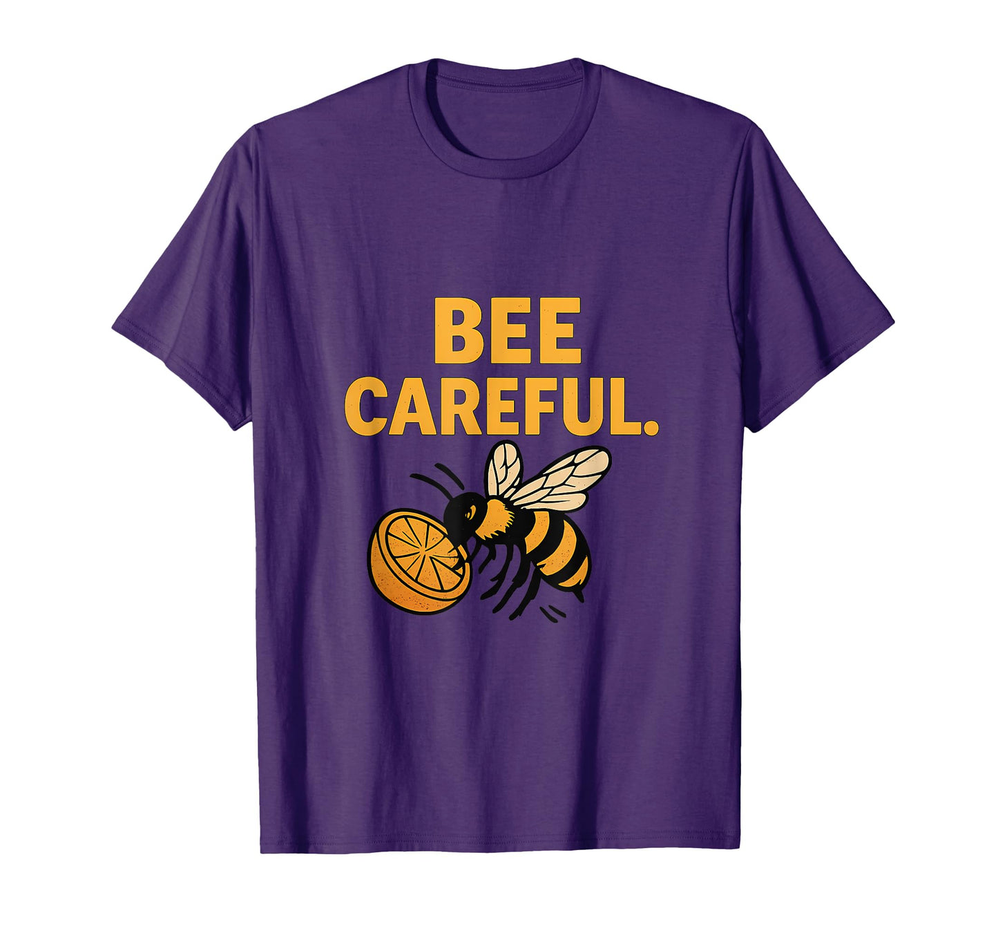 Bee Careful Pinching Fruit Wildlife Humor Graphic Design T-Shirt
