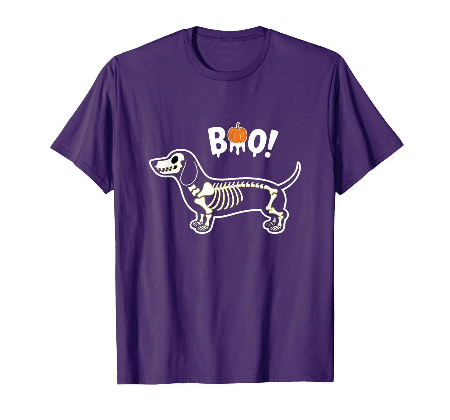 Funny Dachshund Halloween Wiener Dog Cute Doxie Skeleton Boo T-Shirt