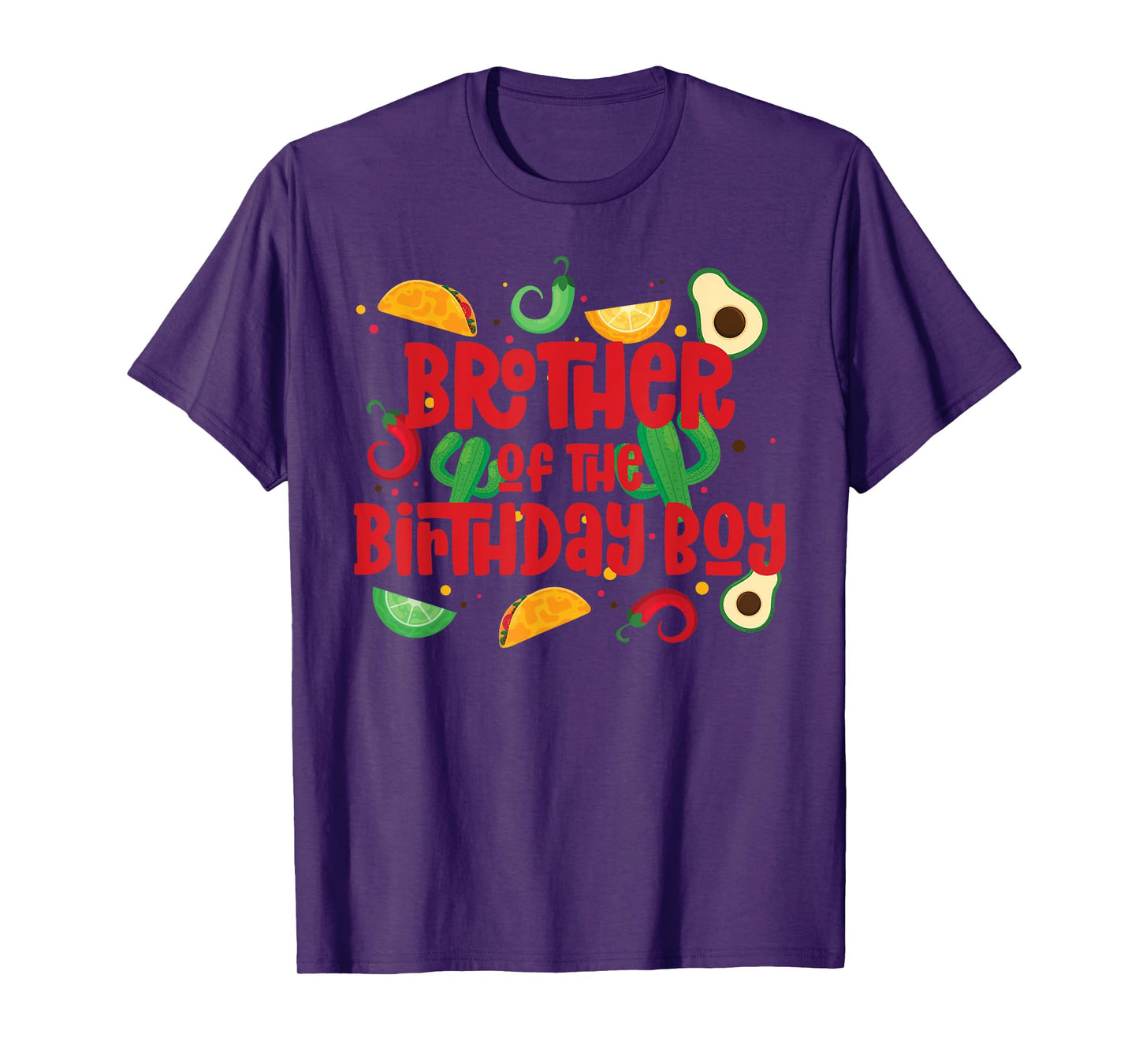 Brother Taco Twosday Fiesta Taco Birthday Theme Boy 2yr T-Shirt