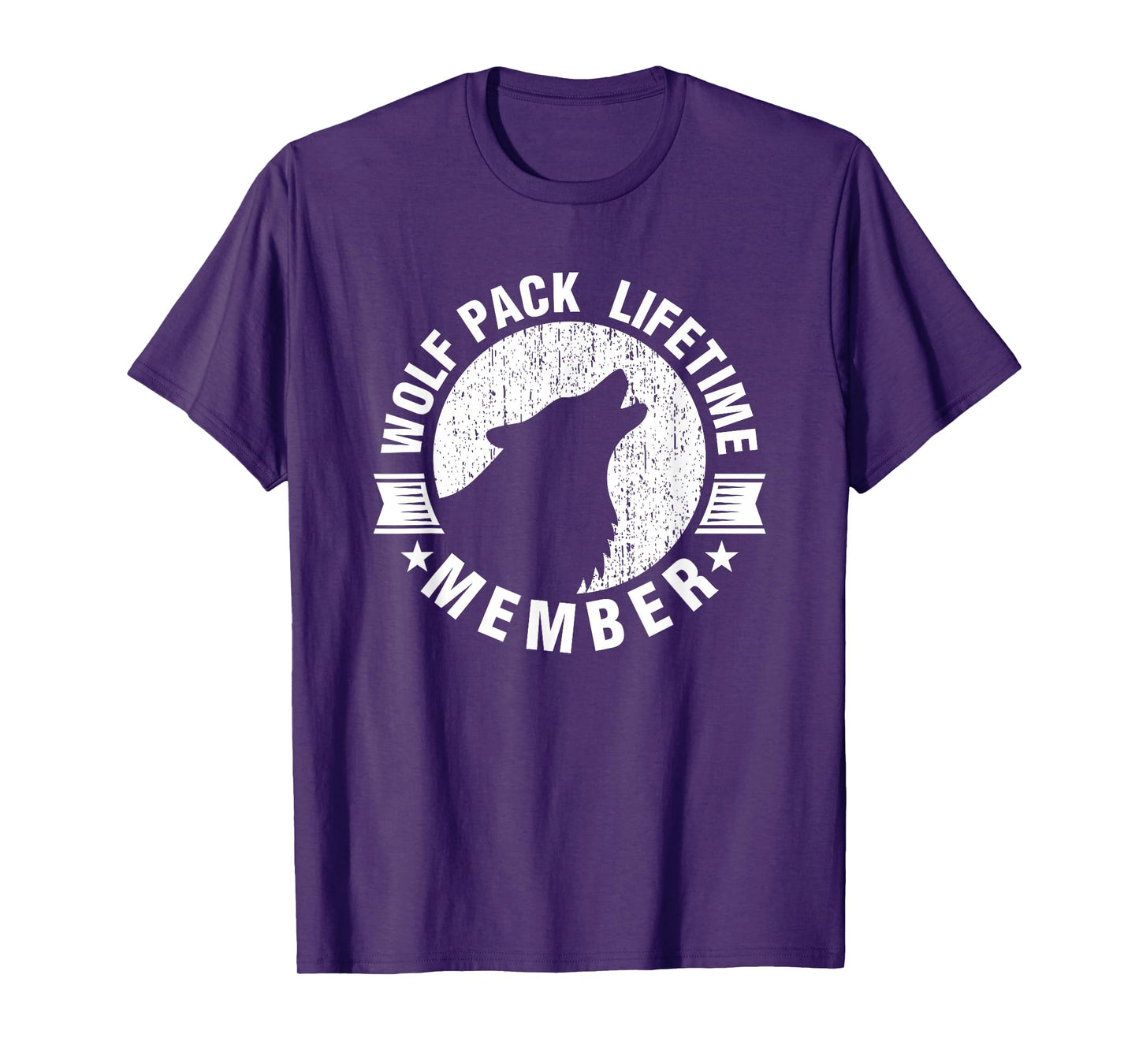 Lifetime Wolf Pack Member Distressed Howling T-shirt T-Shirt