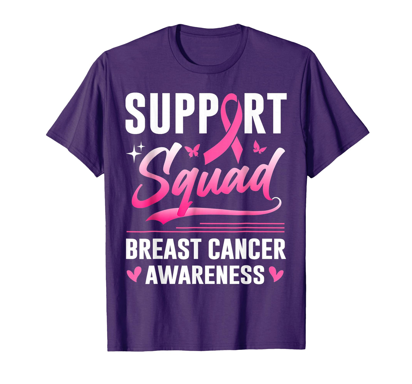 Support Squad Breast Cancer Awareness Pink Ribbon T-Shirt