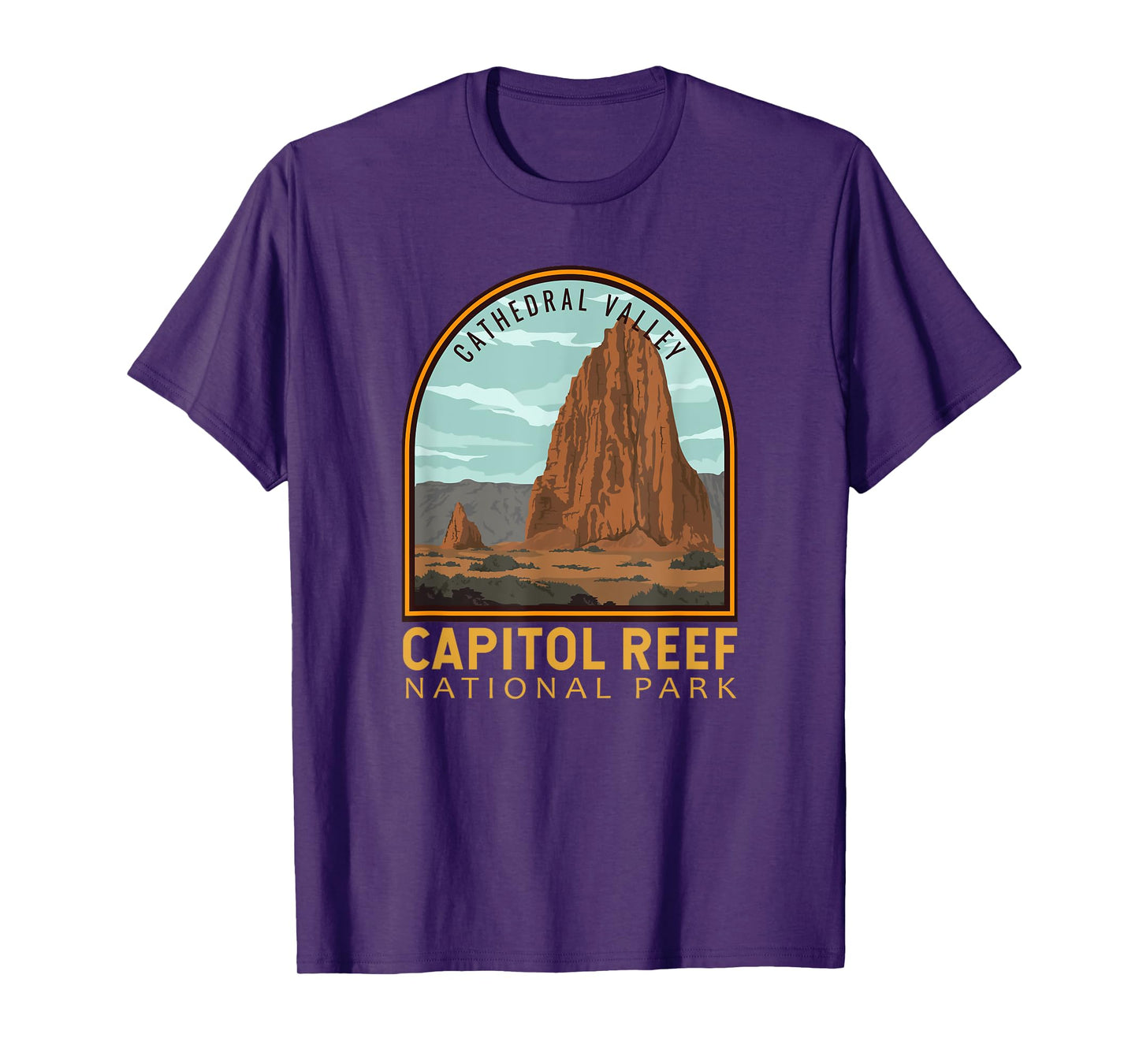 Capitol Reef National Park Cathedral Valley Vintage Emblem T-Shirt