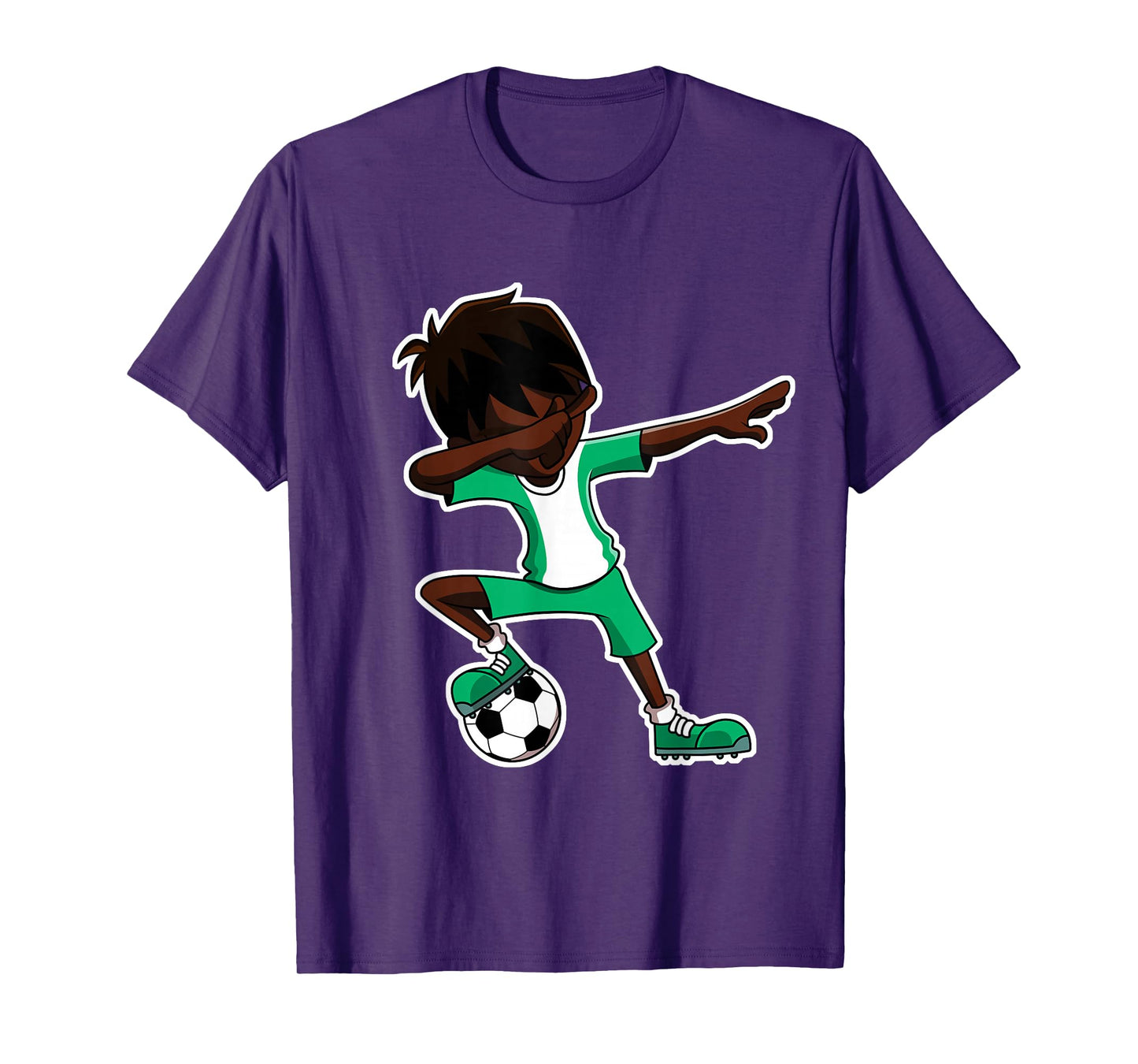 Dabbing Soccer Boy Nigeria Shirt, Nigerian Flag Jersey, Dab T-Shirt