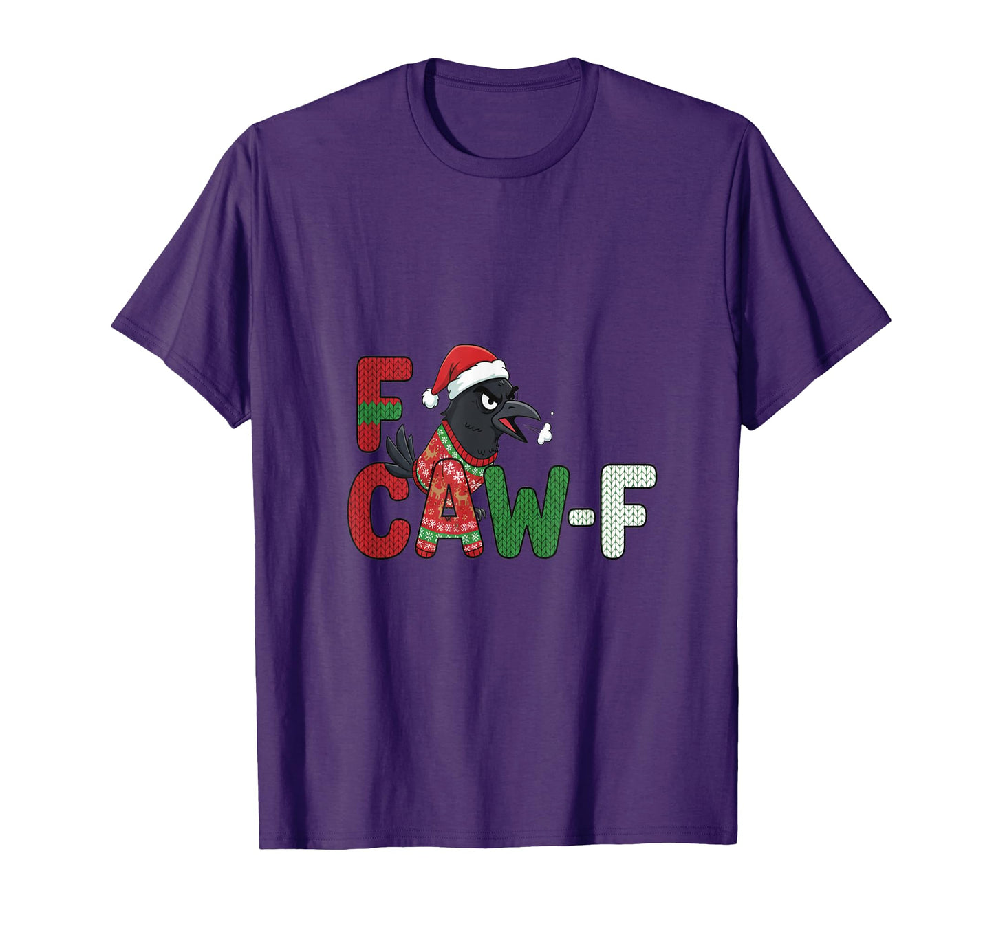 Funny F-CAW-F Crow Meme Parody for Women and Men Christmas T-Shirt
