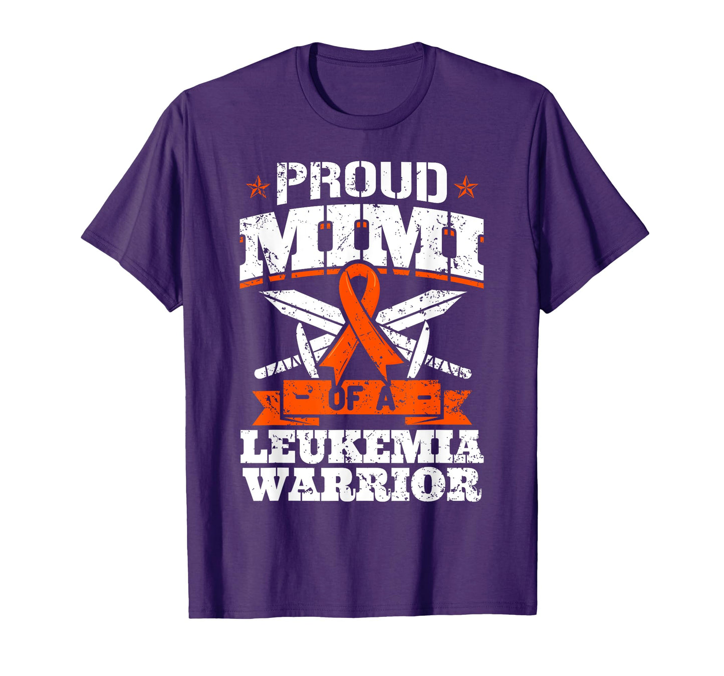 Proud Mimi Of A Leukemia Warrior Grandma Awareness Ribbon T-Shirt