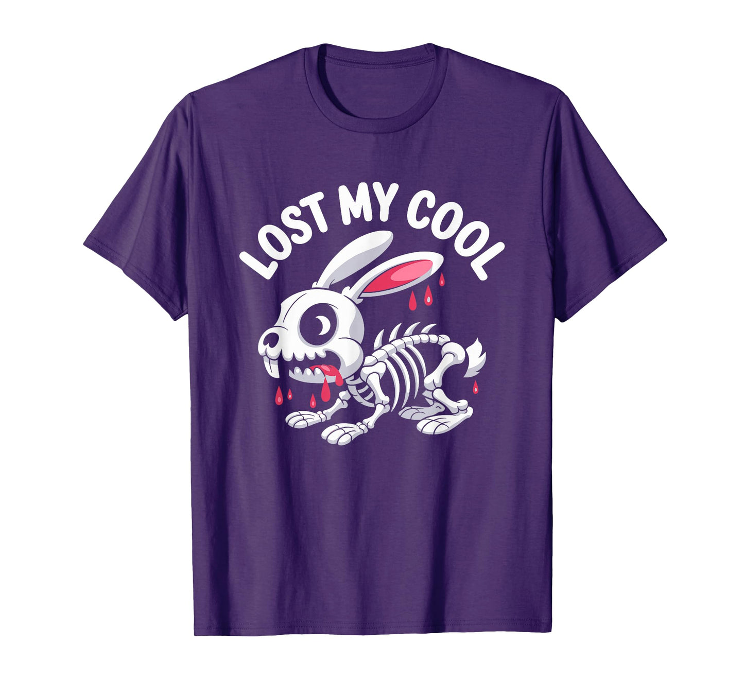 Skeleton Rabbit Lost My Cool Funny Halloween T-Shirt