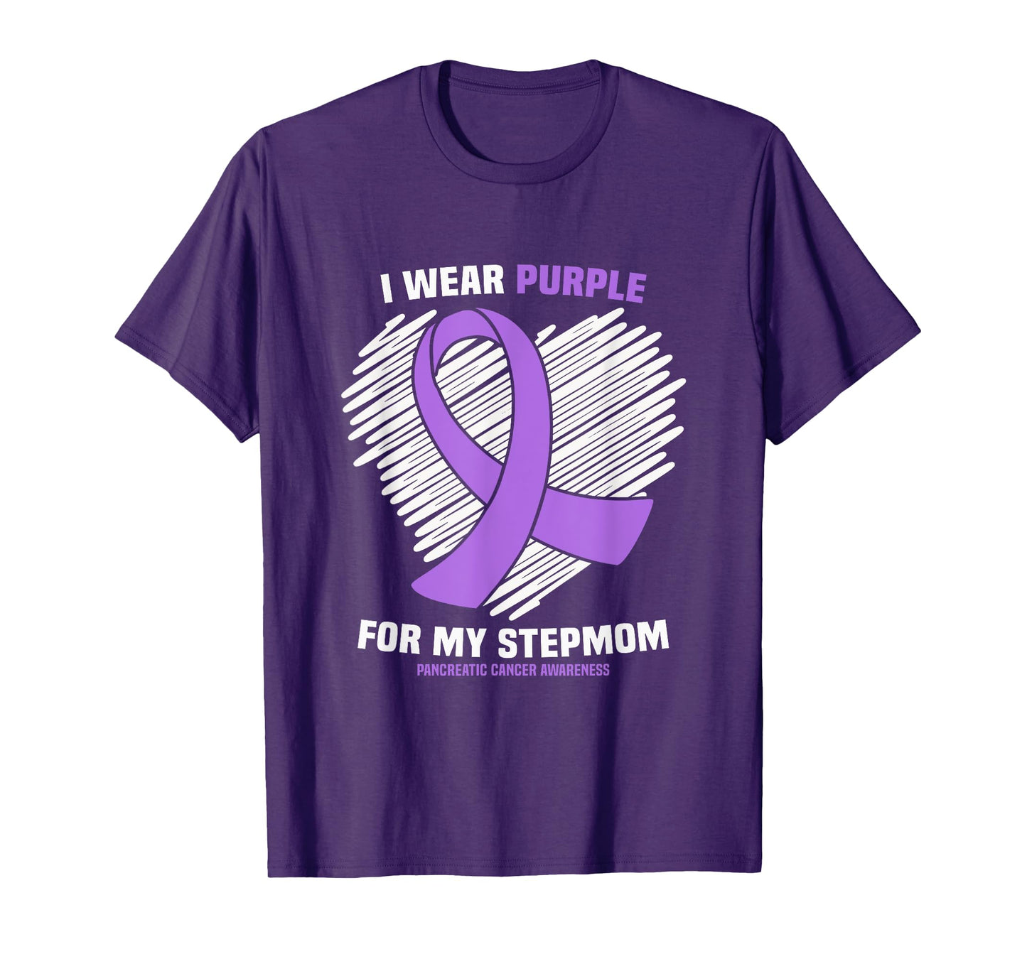 I Wear Purple For My Stepmom Pancreatic Cancer Awareness T-Shirt