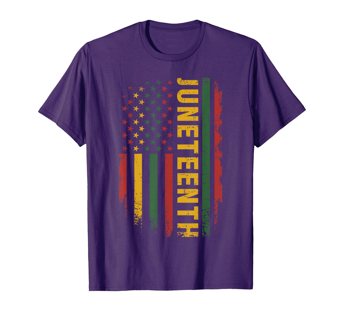 American flag pan african colors for celebrating Juneteenth T-Shirt