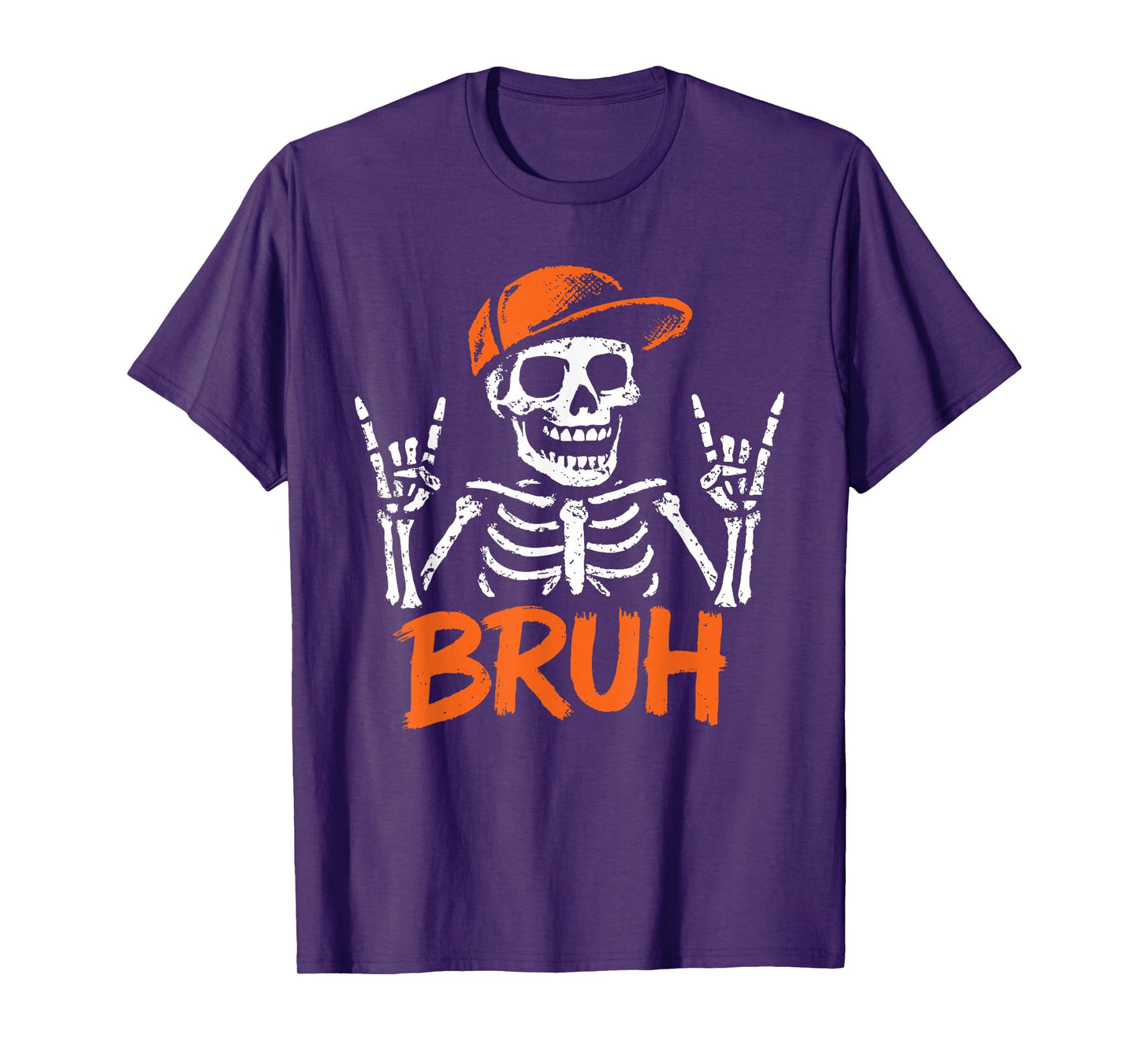 Cool Bruh Skeleton Rock On Funny Halloween Men Boys Kids T-Shirt