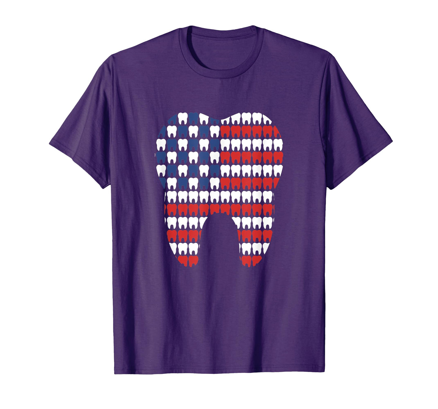 Patriotic Dentist American Flag Tooth 4th Of July Men Women T-Shirt