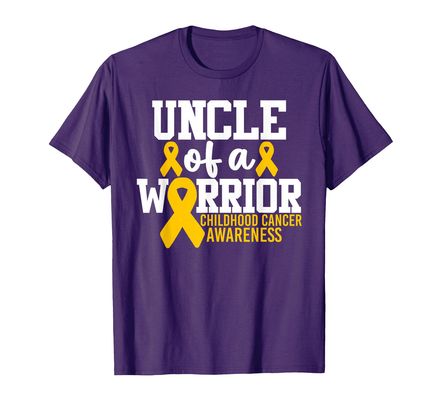 Uncle Of A Warrior Childhood Cancer Awareness T-Shirt