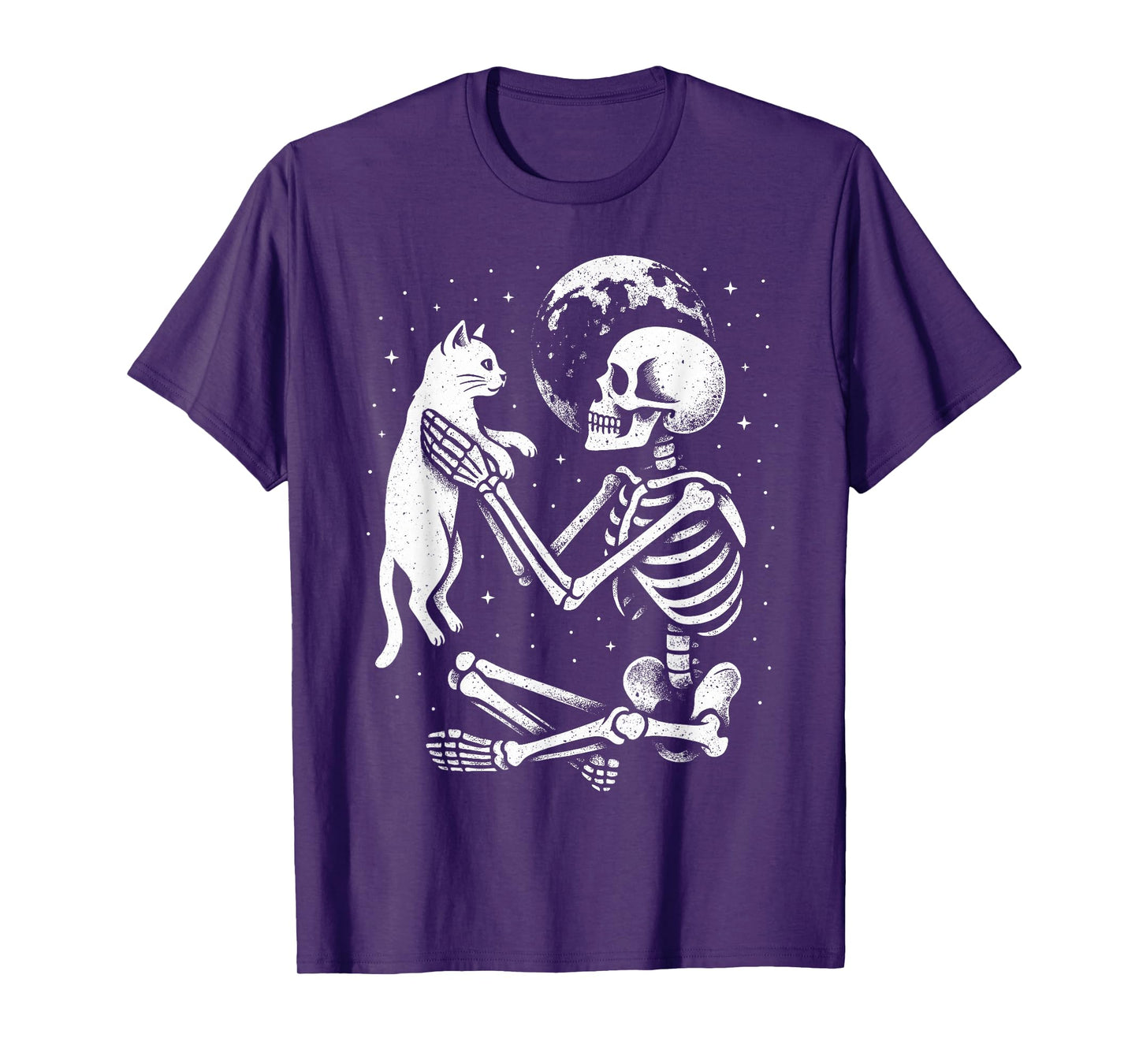 Skeleton Cat Skull Kitty Cute Goth Halloween Costume T-Shirt