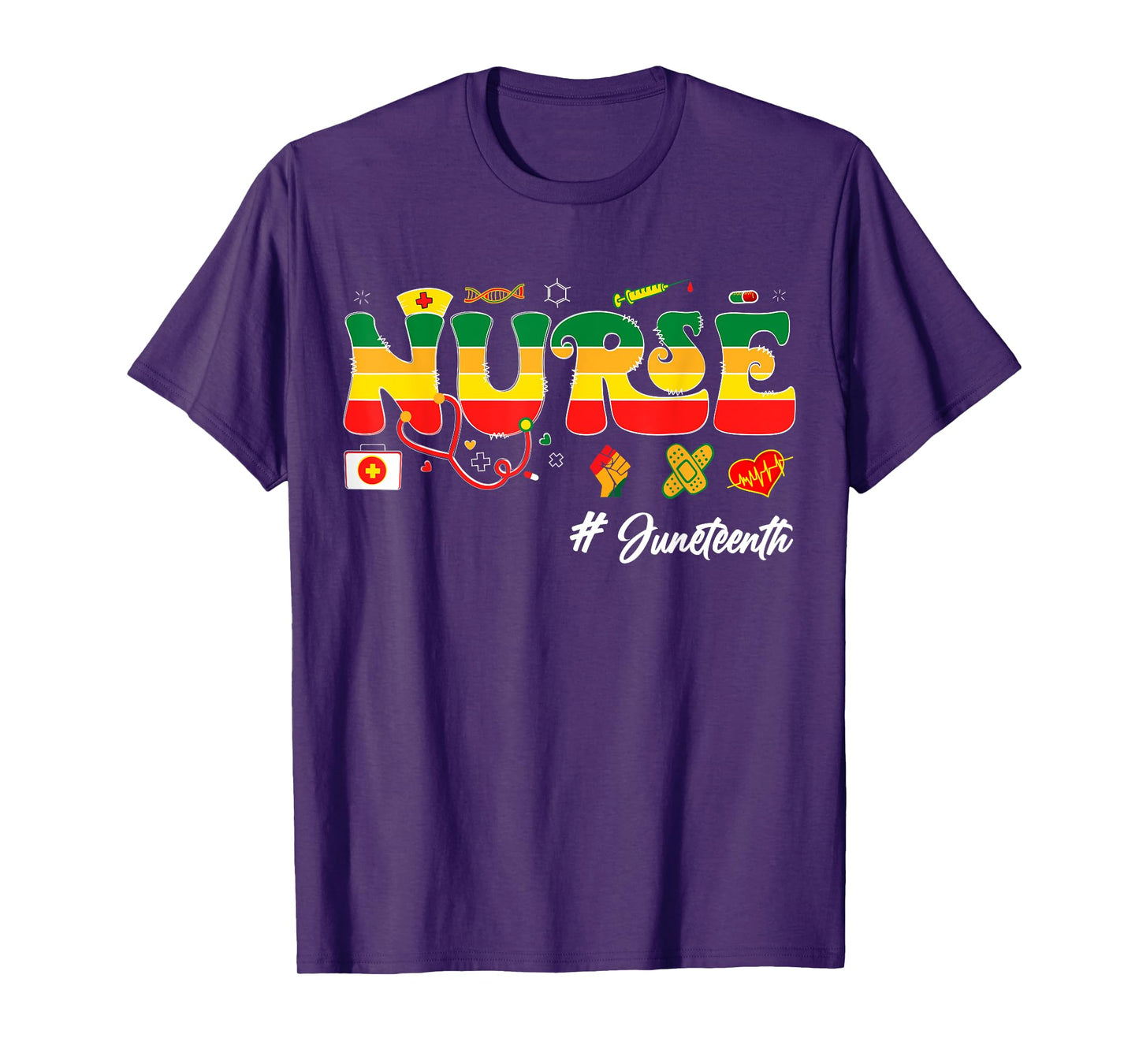 Juneteenth Black Men Woman Nurse Afro Girl Juneteenth nurse T-Shirt
