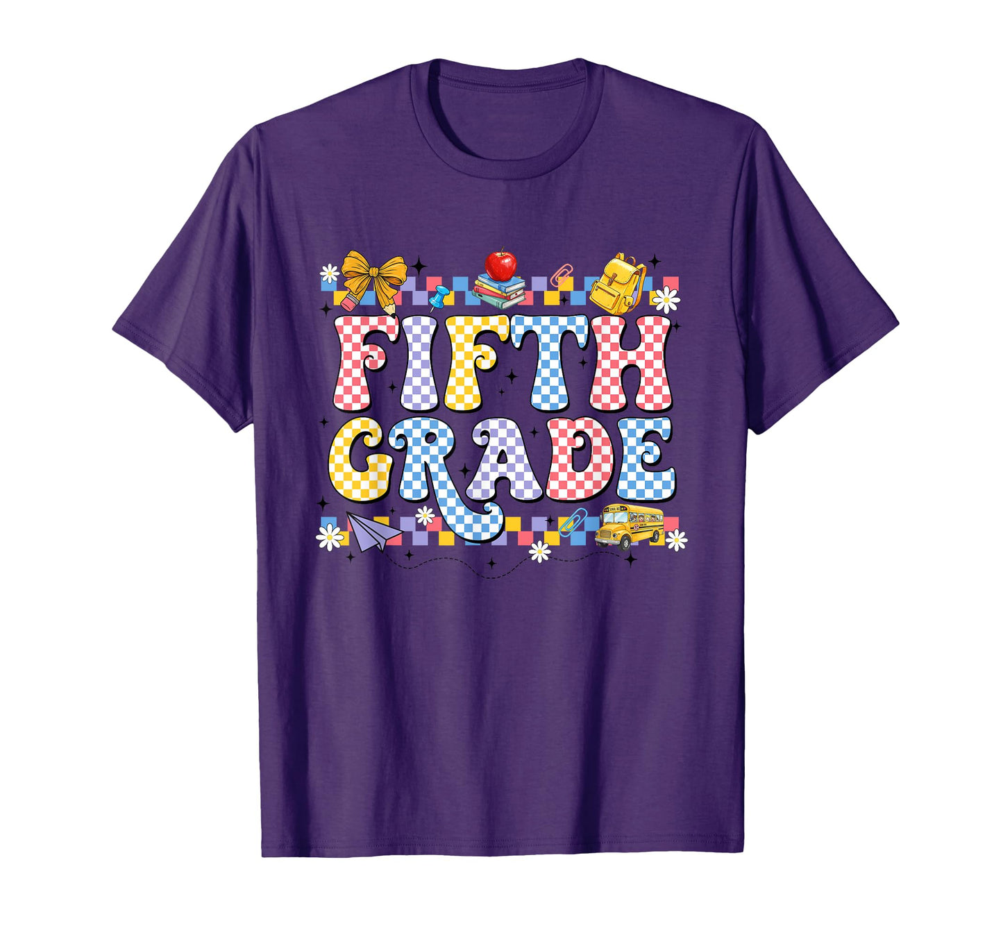 Fifth Grade Coquette Bow Back To School First Day Of School T-Shirt
