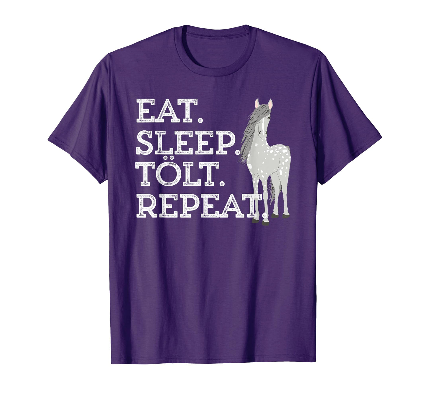 Icelandic Horse Saying Eat Sleep Tolt Toy Pony Women Men Kid T-Shirt