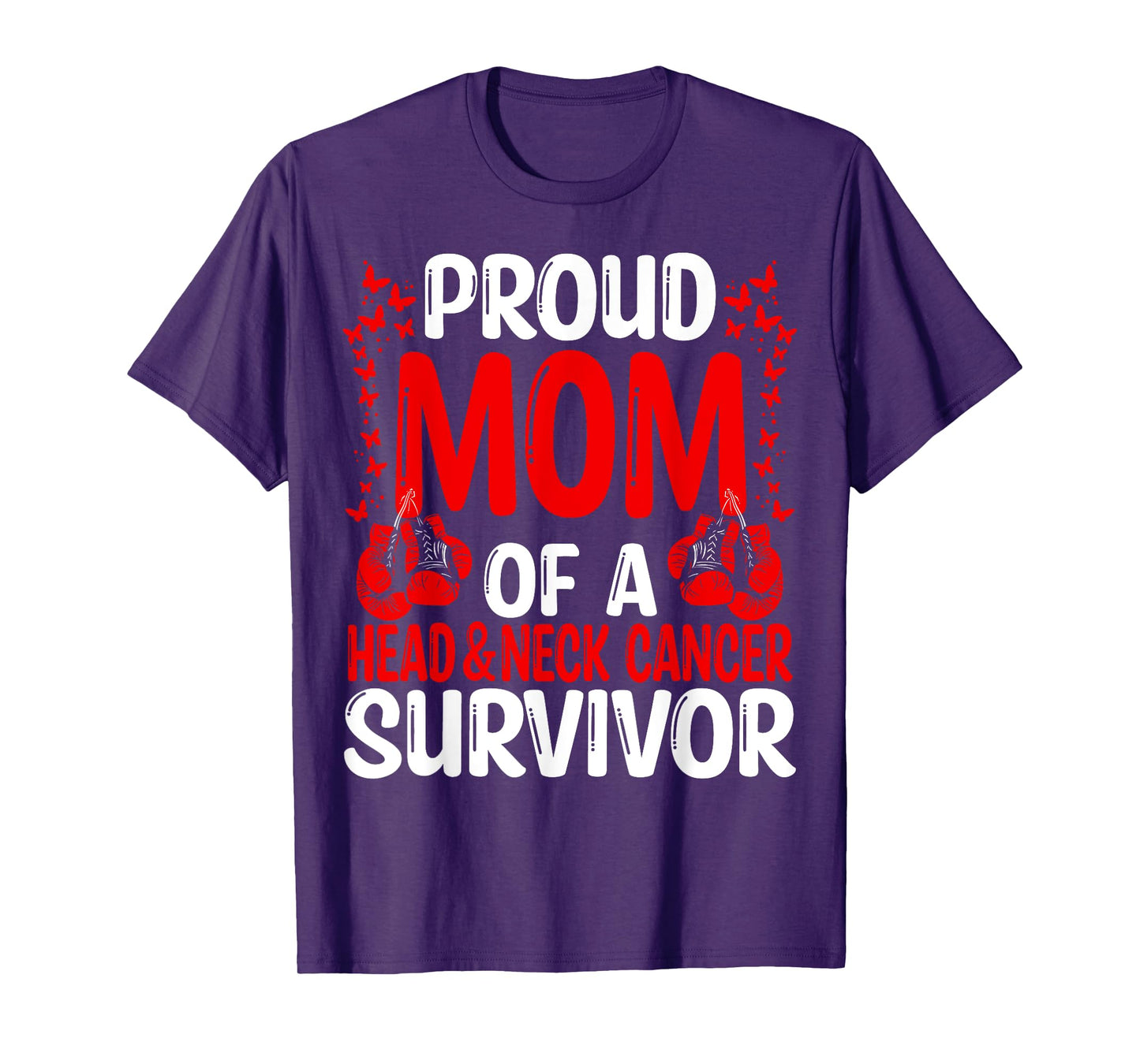 Head&Neck Cancer Awareness Movement Ribbon Mom of a Survivor T-Shirt