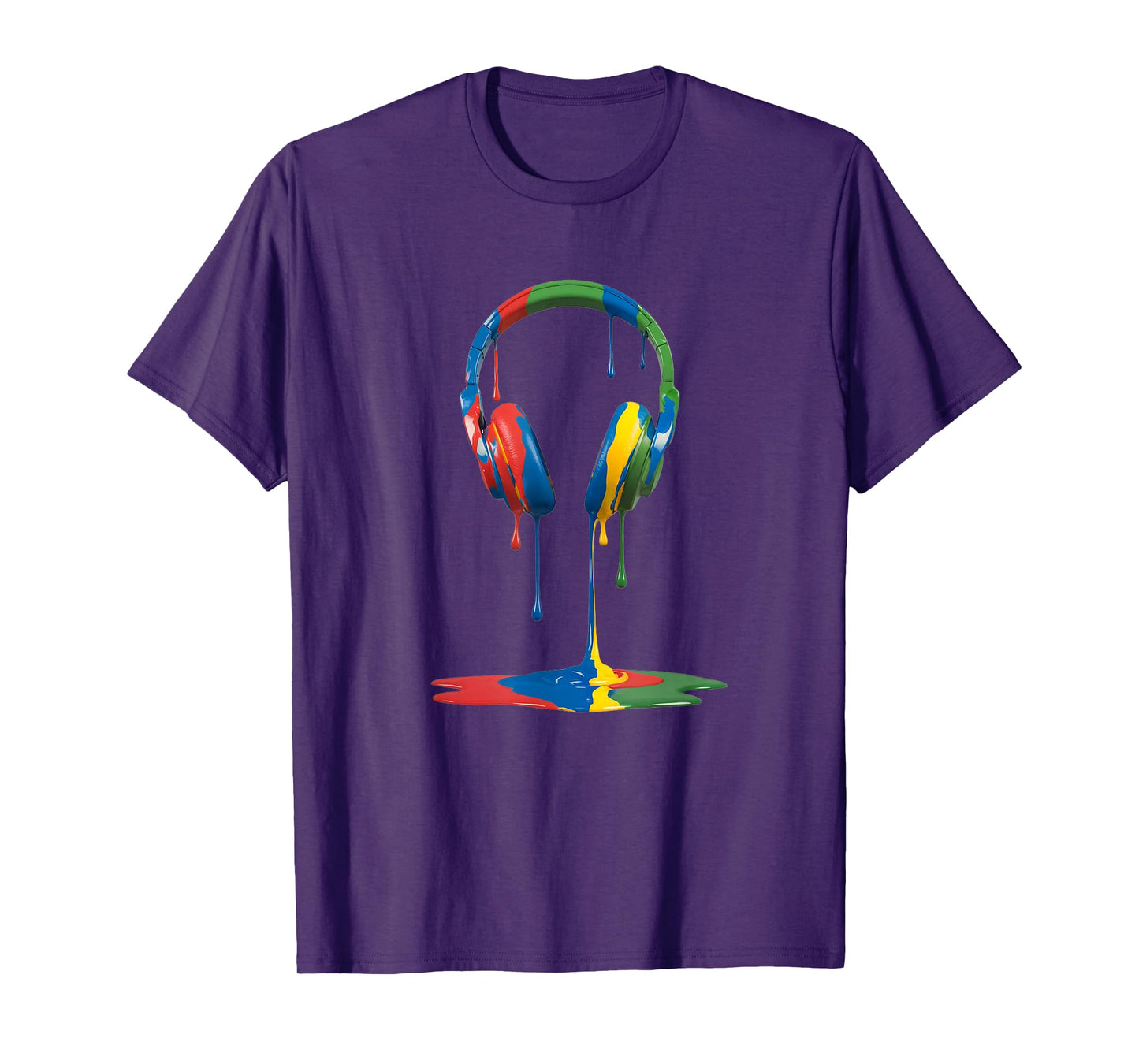 Gamer Headphones Paint Drip Music Lover T-Shirt