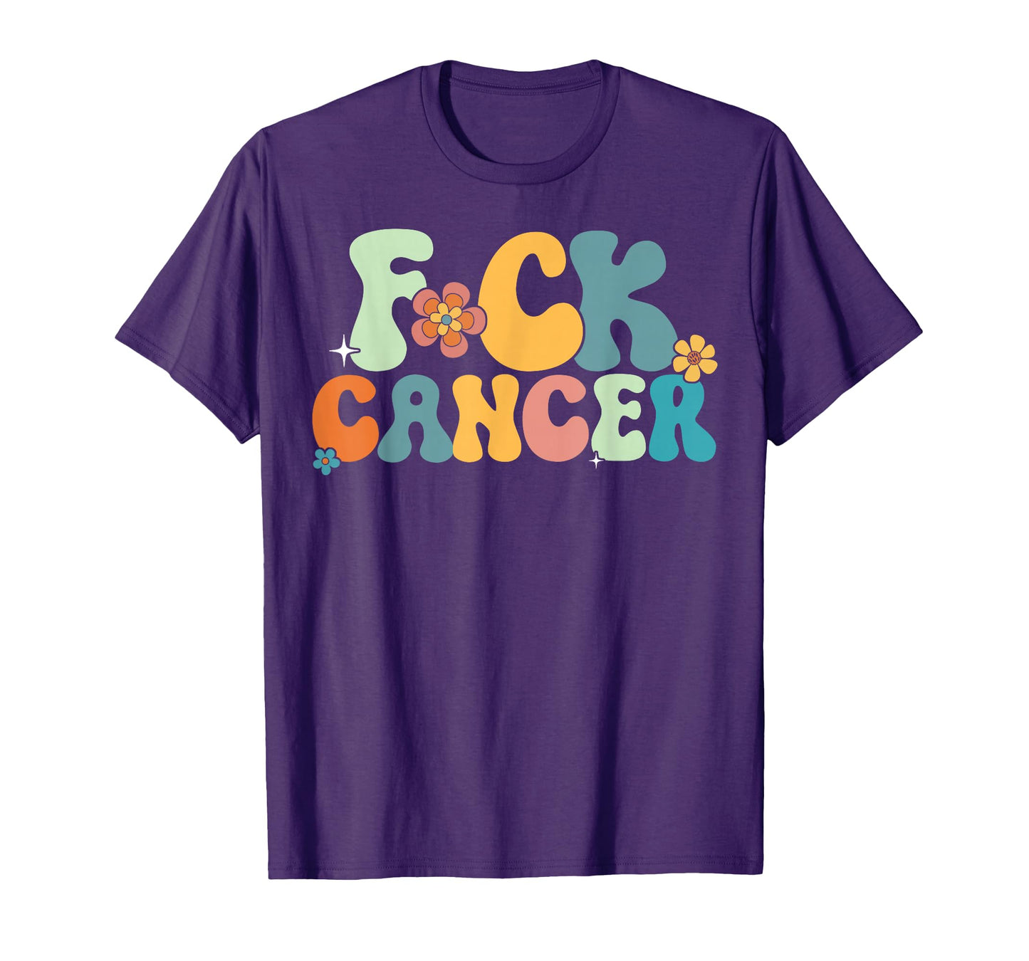 Fuck Cancer Retro Vintage All Cancer Awareness Men Women T-Shirt