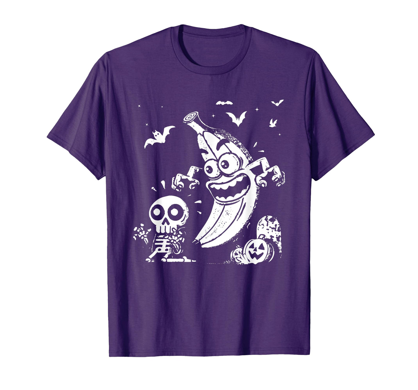Funny Banana and Skeleton and Ghost for Halloween Season, T-Shirt