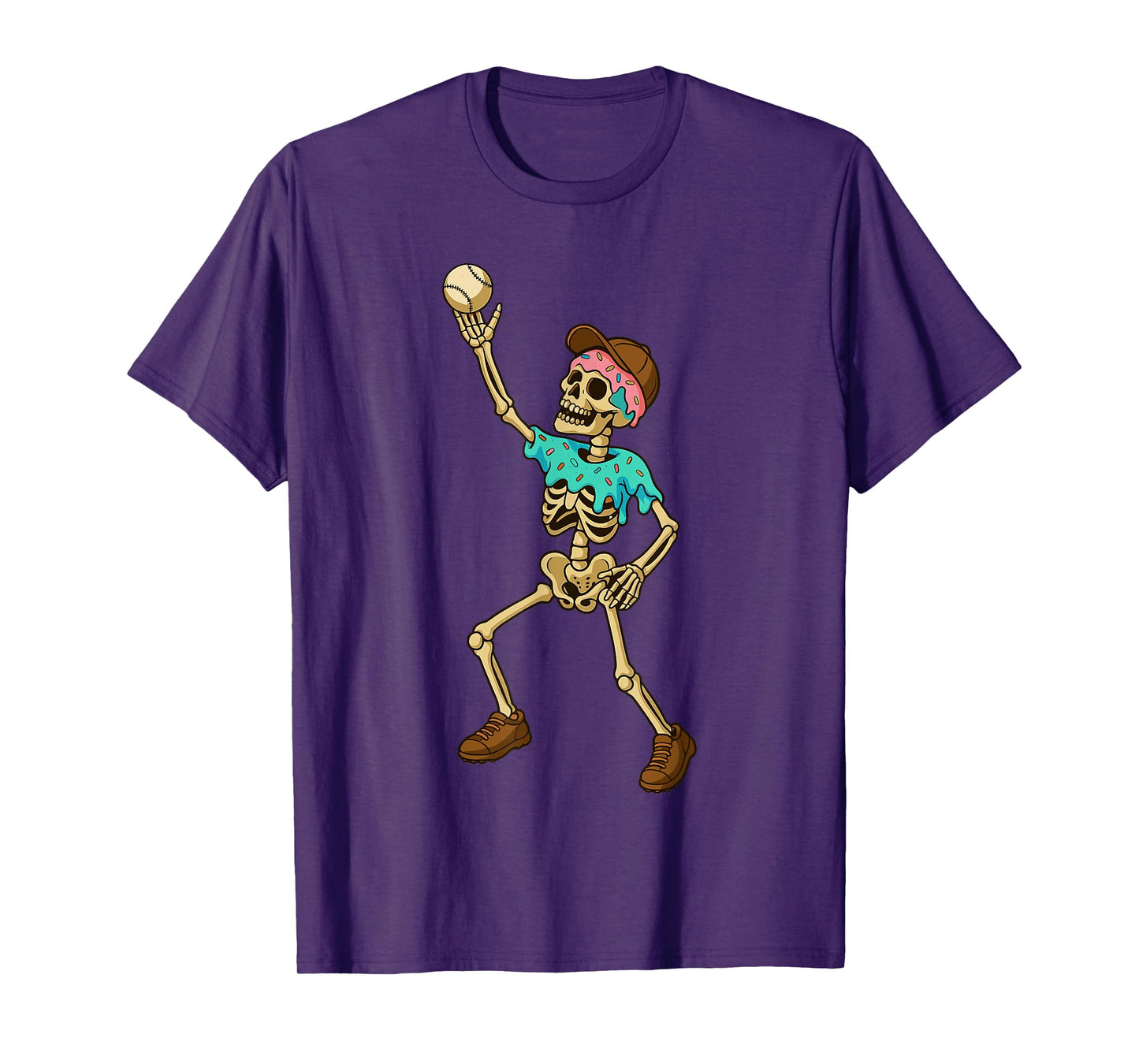 Baseball Lifestyle 101 Apparel Youth Ice Cream Drip Skeleton T-Shirt
