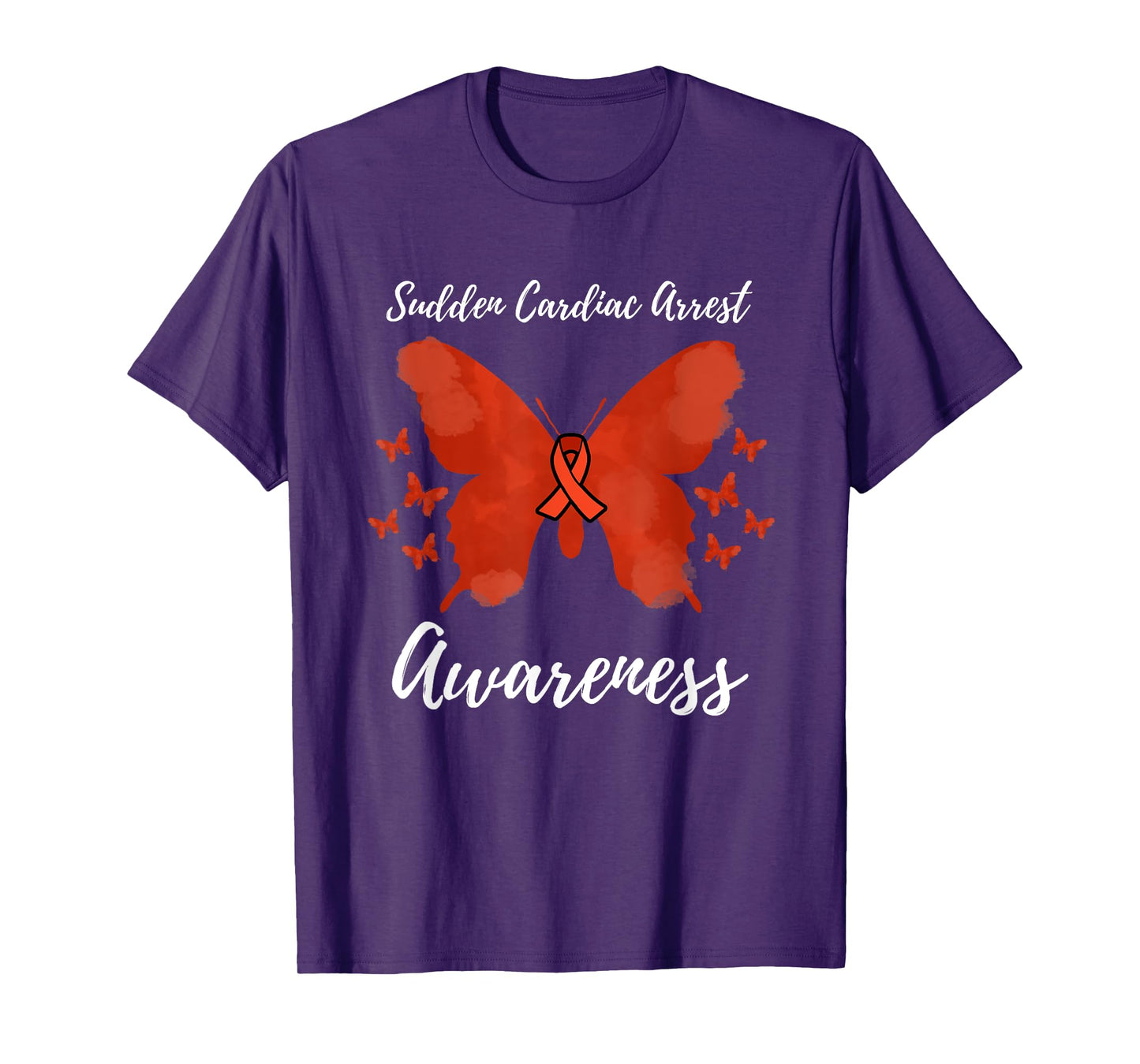 Red Ribbon SCA Sudden Cardiac Arrest Awareness T-Shirt