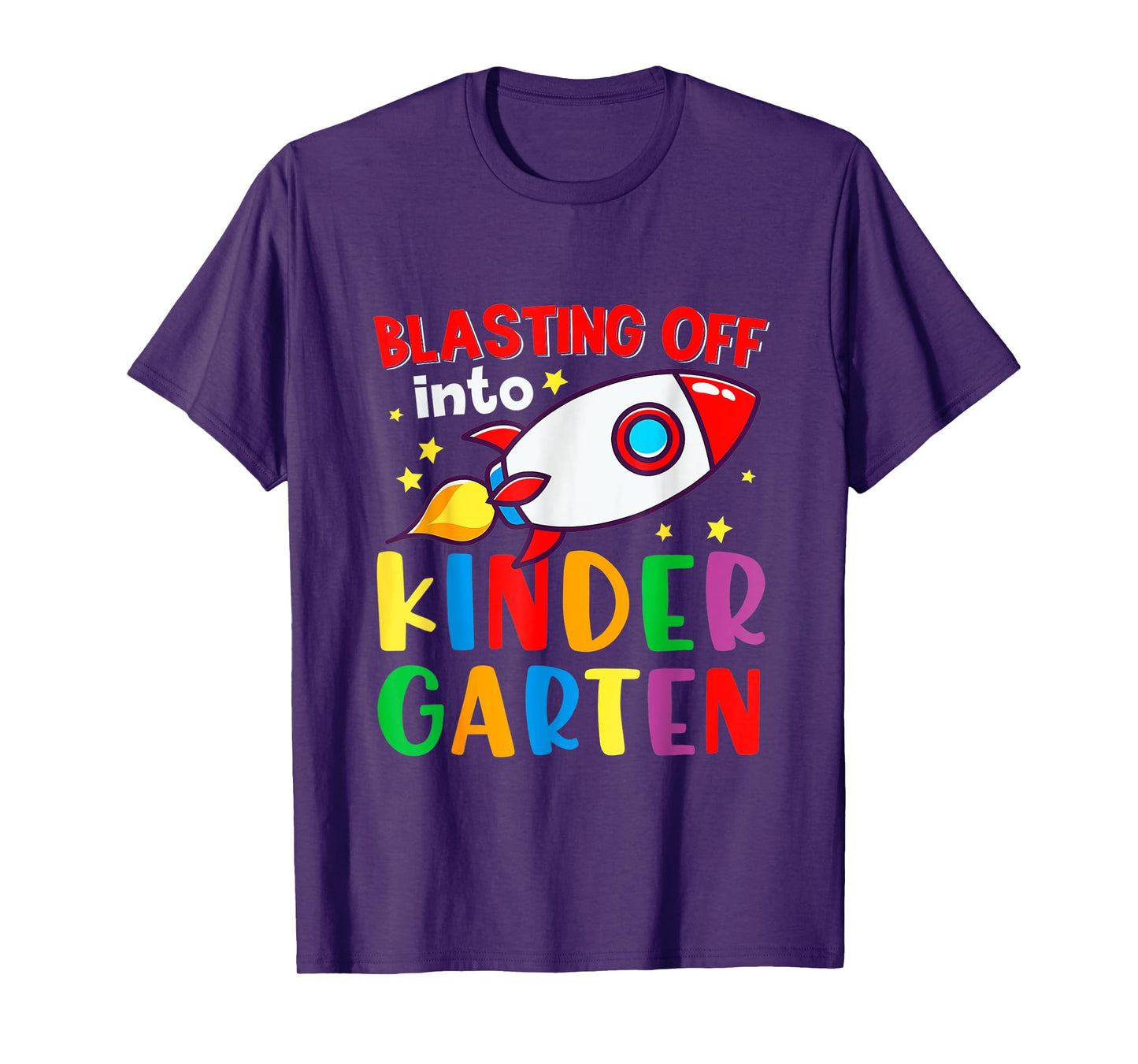 Blasting Off Into Kindergarten Funny Back To School Boys Kid T-Shirt