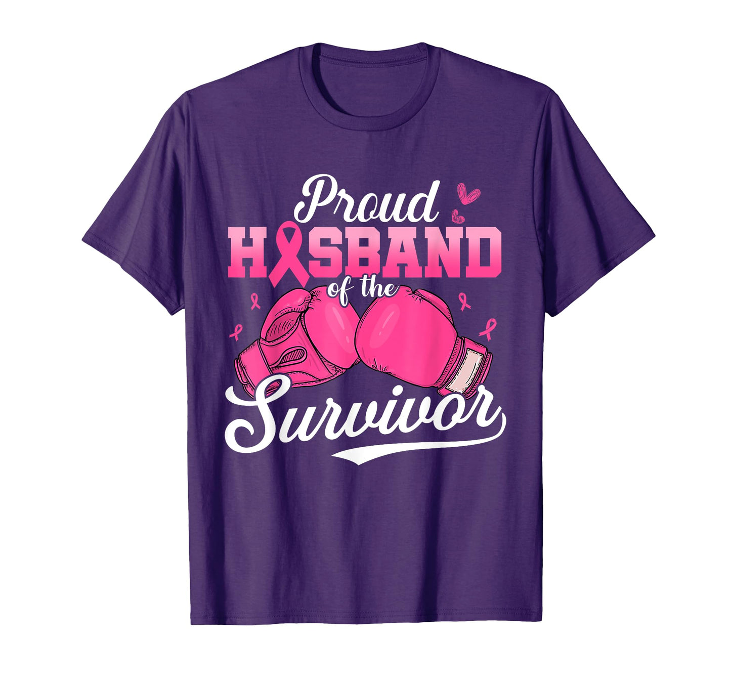 Proud Husband of A Survivor Wife Breast Cancer Awareness T-Shirt