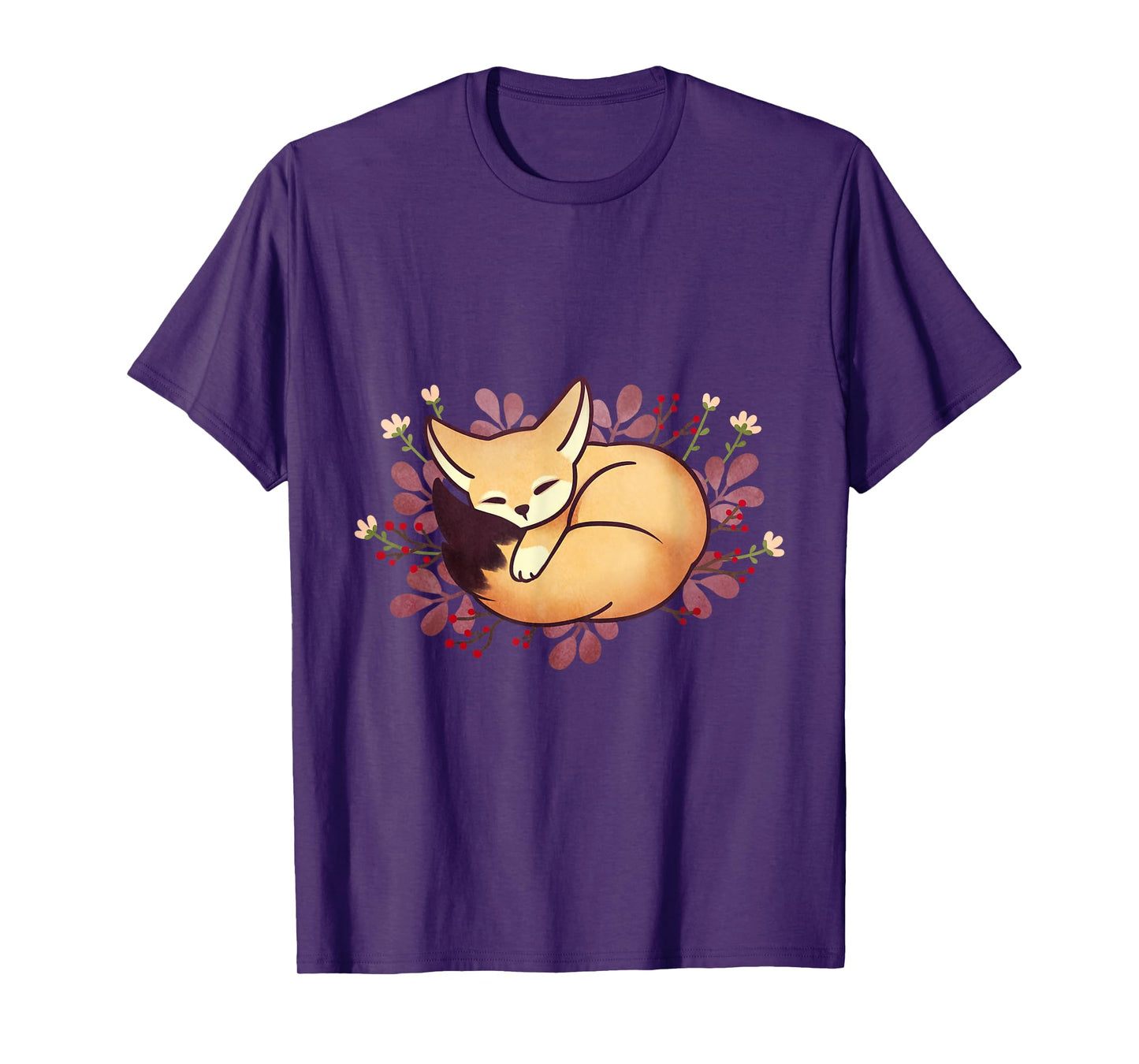 Fennec Fox Shirt Kids Women Sleeping Fennec Fox Cute T-Shirt T-Shirt