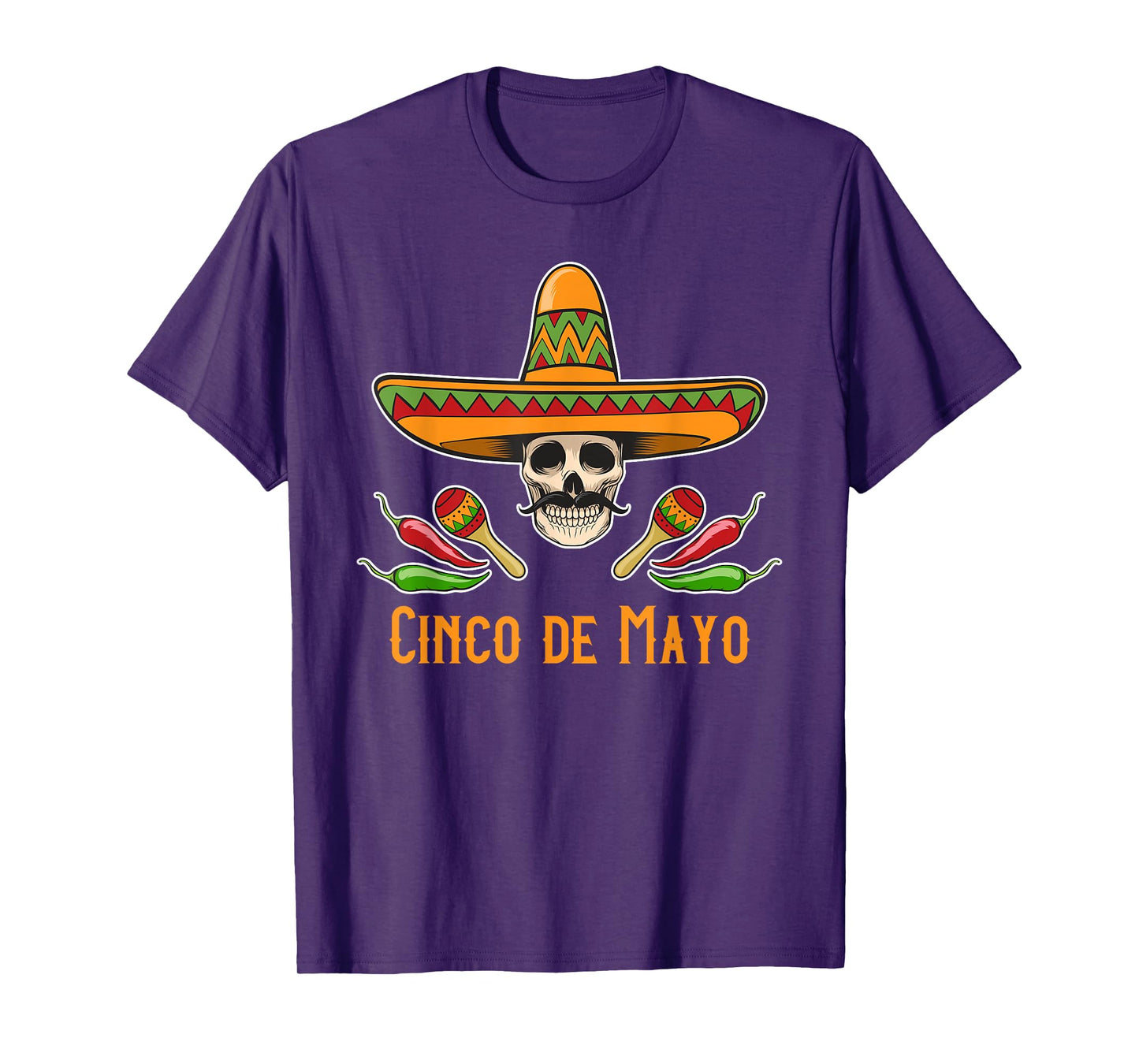 Cinco de Mayo Tee Funny Mexican Sombrero Chilli Outfit T-Shirt