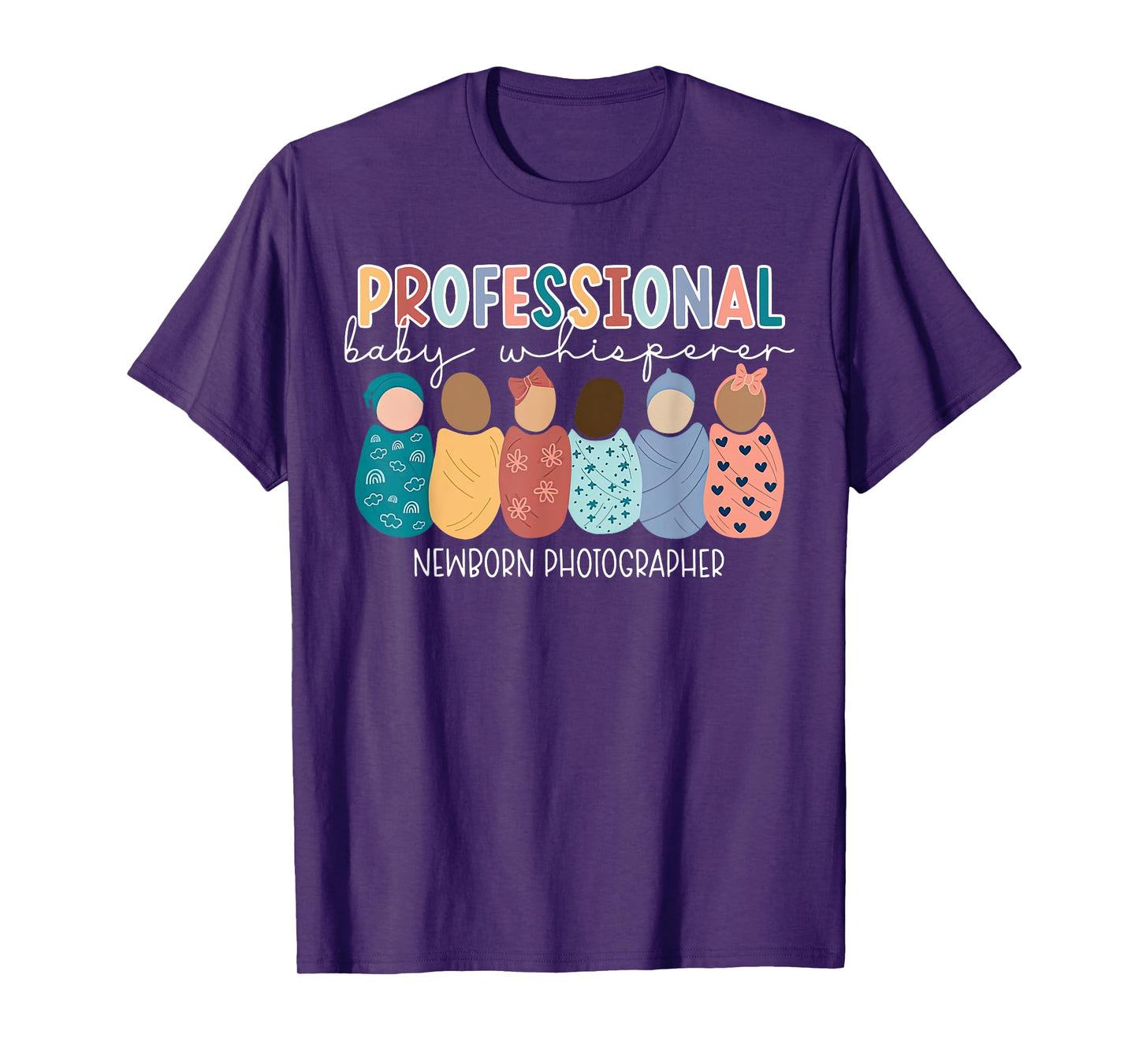 Retro Professional Baby Whisperer Newborn Photographer T-Shirt