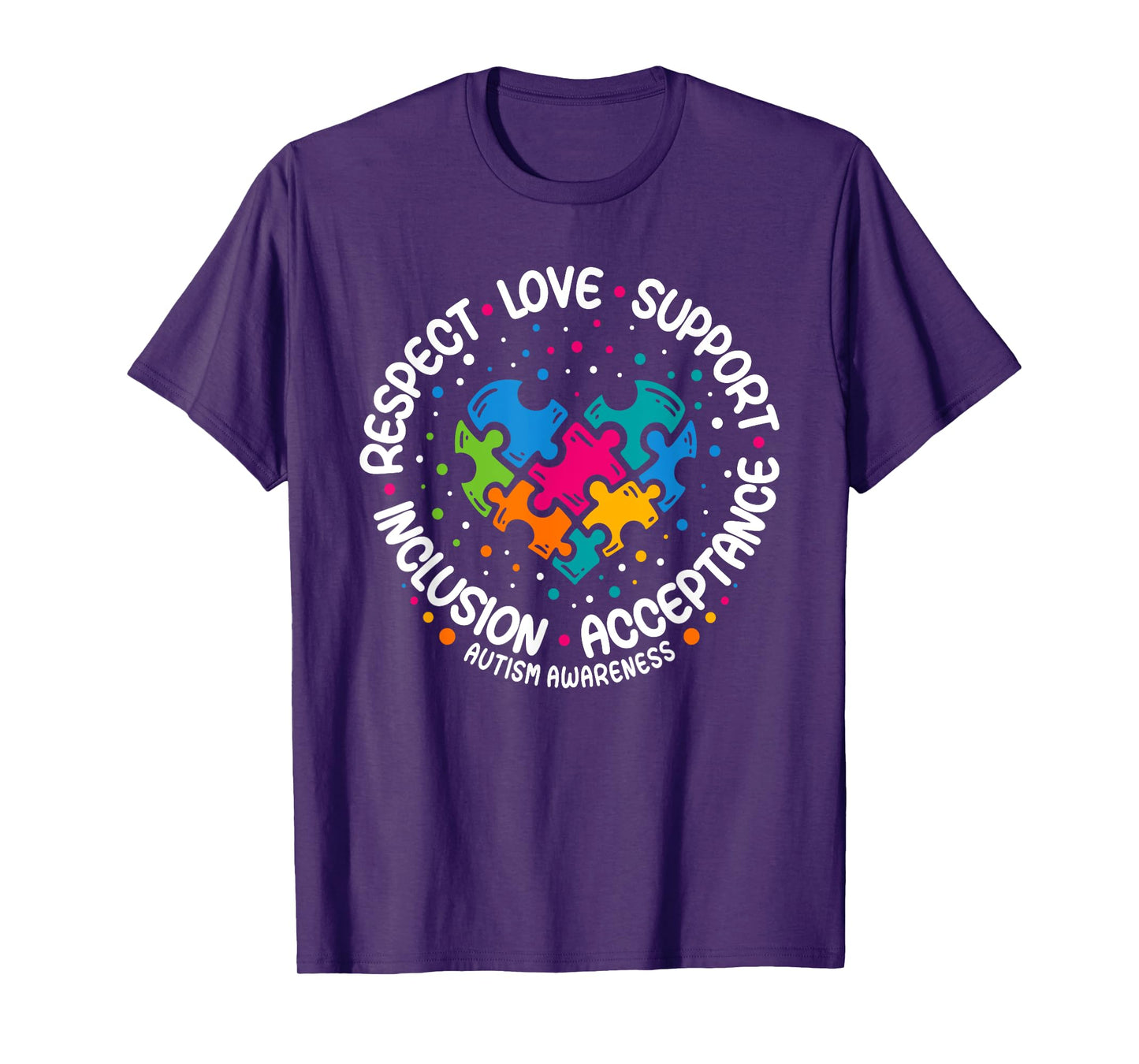 Autism Awareness Respect Love Support Blue Autism T-Shirt