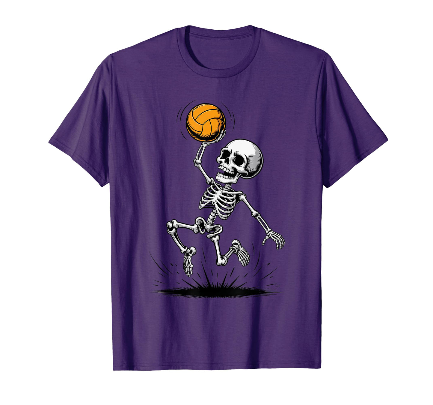 Skeleton Volleyball Player Funny Halloween Costume Kids Boys T-Shirt