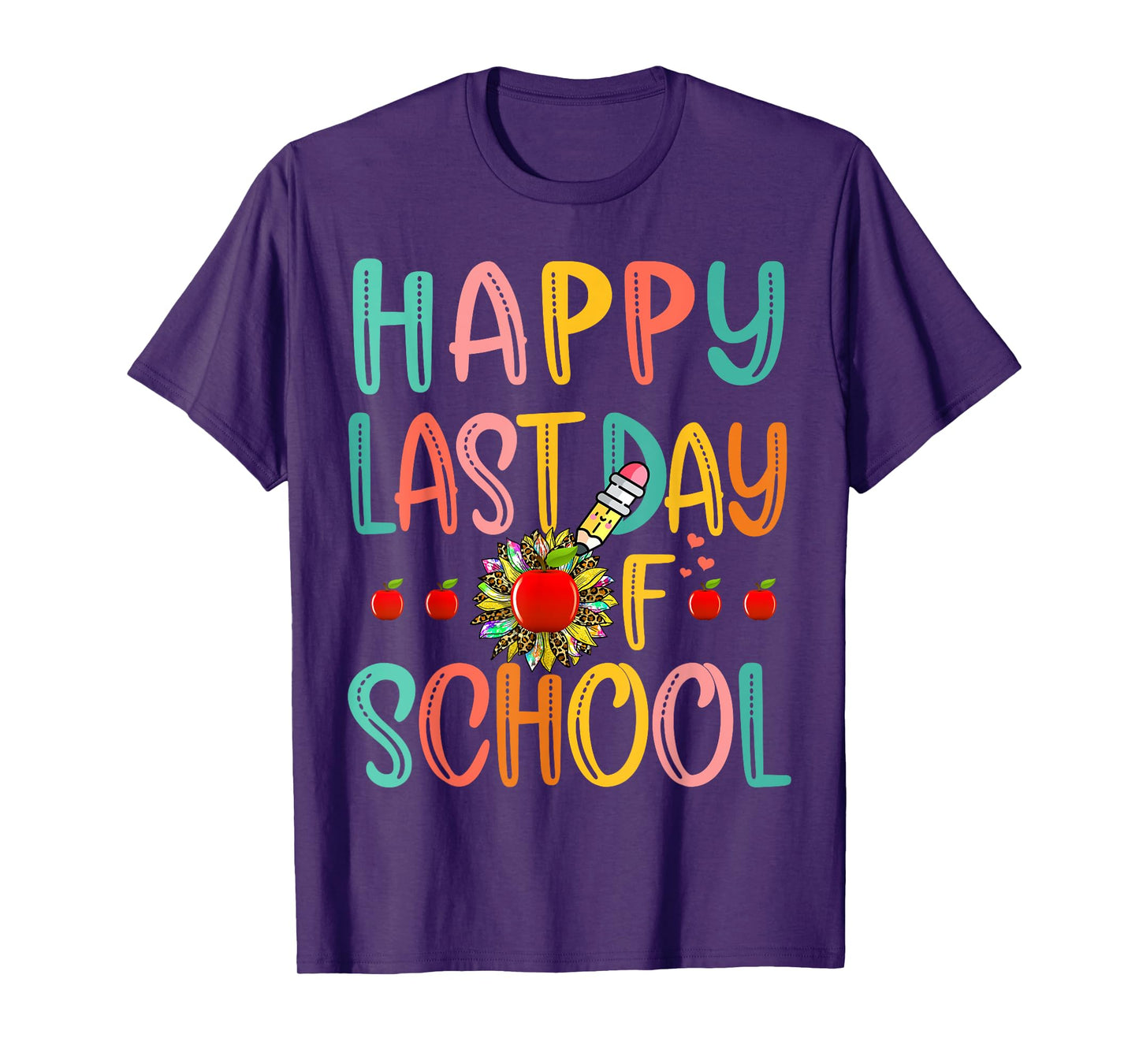 Happy Last Day of School Teachers Tie Dye Sunflower 2023 T-Shirt for Men Women Kids