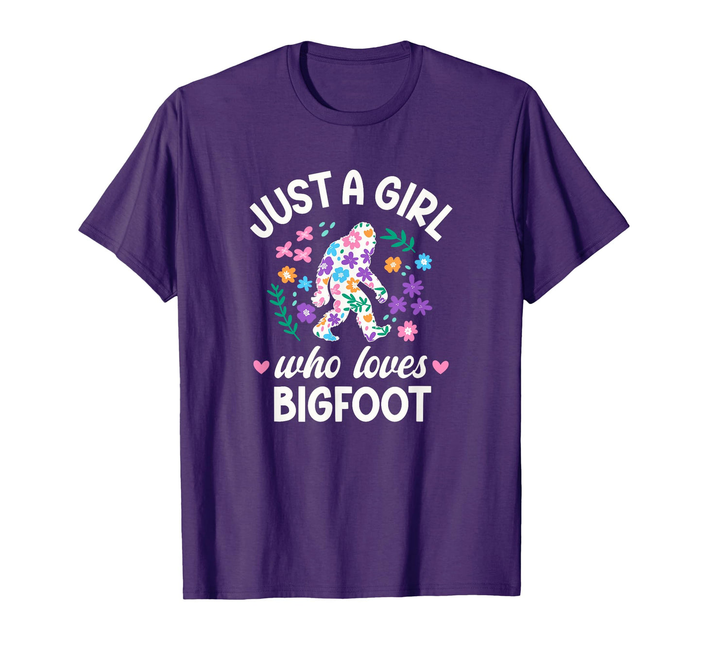Just A Girl Who Loves Bigfoot Sasquatch For Teen Girls T-Shirt