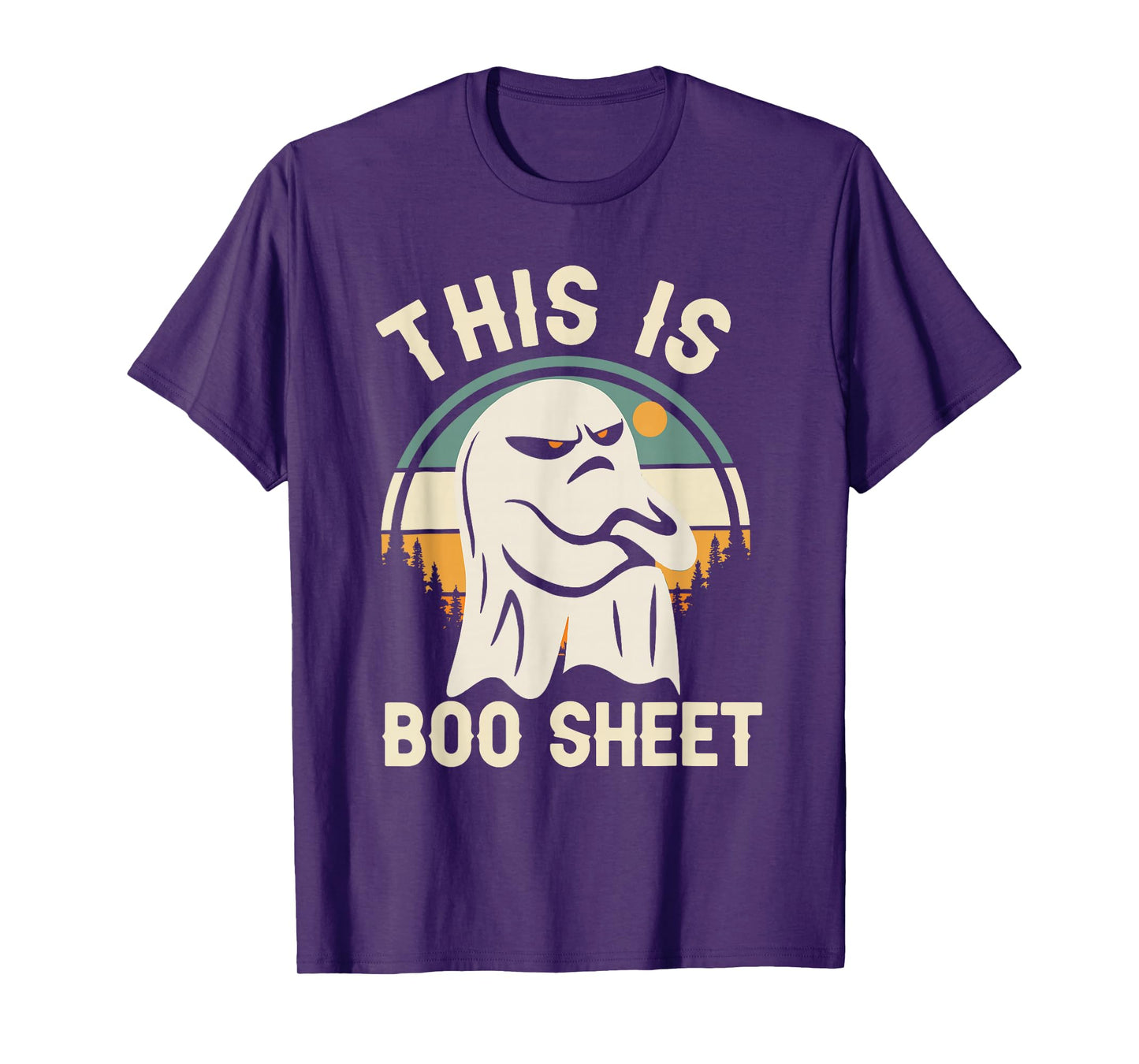 This is Boo Sheet Ghost Retro Halloween Costume Men Women T-Shirt