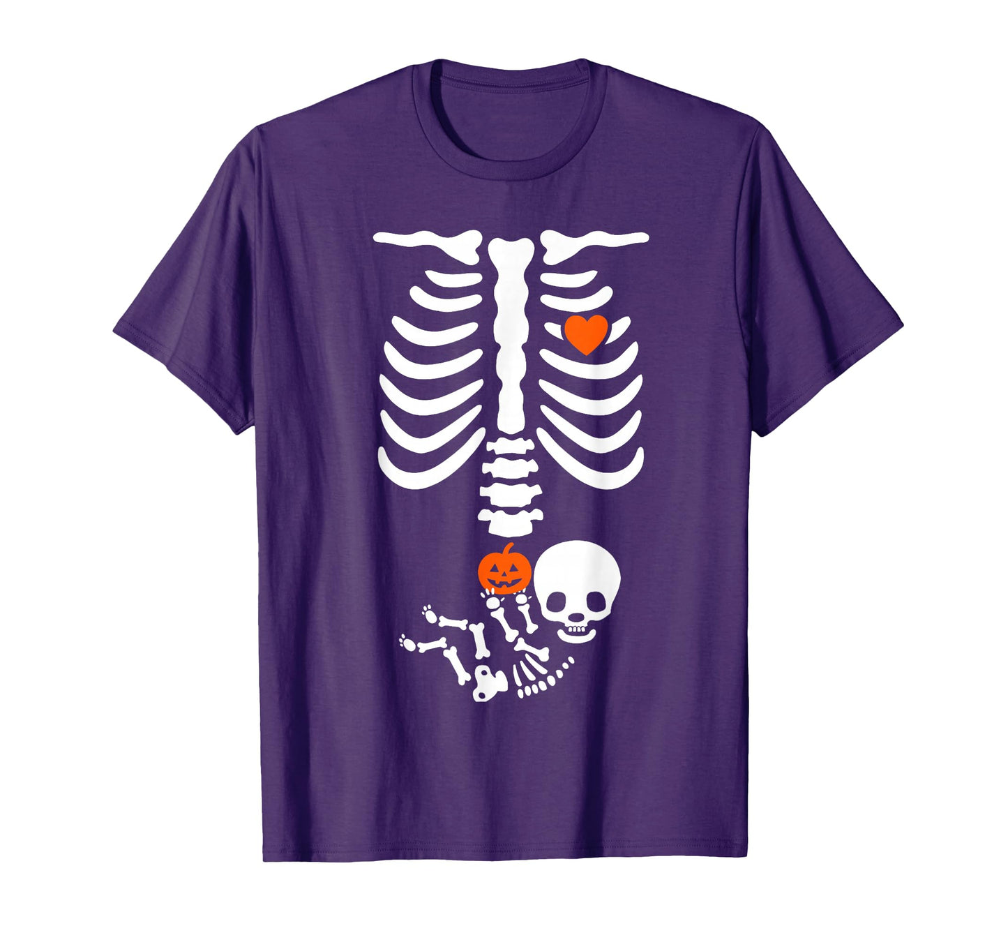 Halloween Skeleton Baby Maternity Pregnancy Announcement T-Shirt