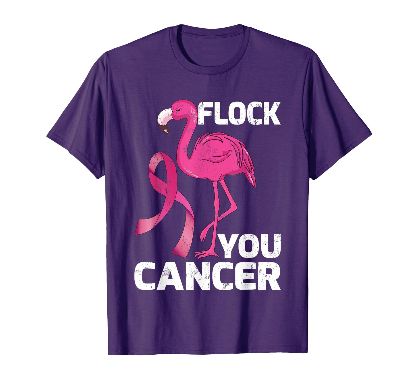 Flock You Cancer Cool Flamingo Breast Cancer Gift T-Shirt