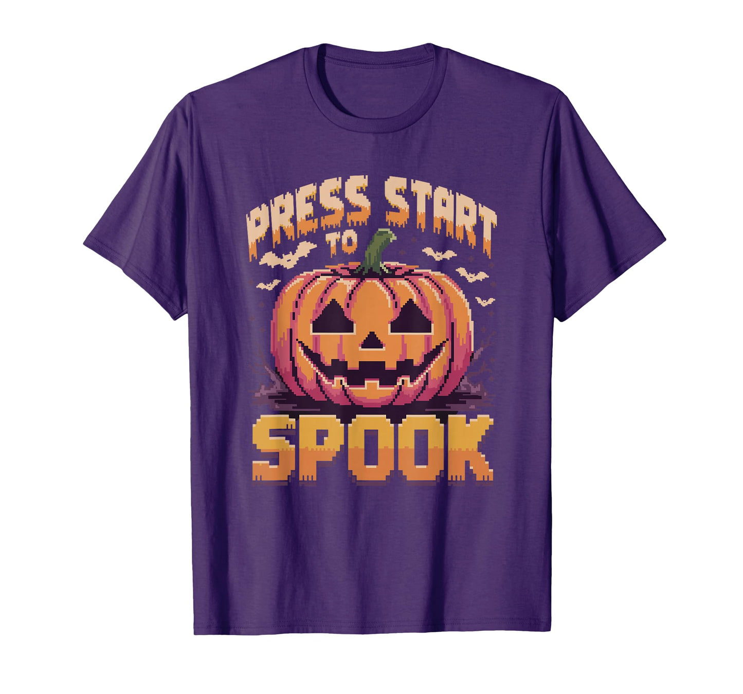 Press Start to Spook Halloween Pumpkin Arcade Gamer T-Shirt