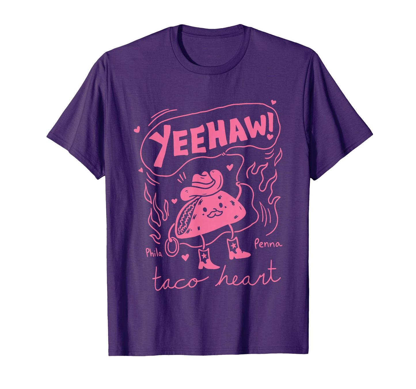 Yeehaw Taco Heart Funny T-Shirt