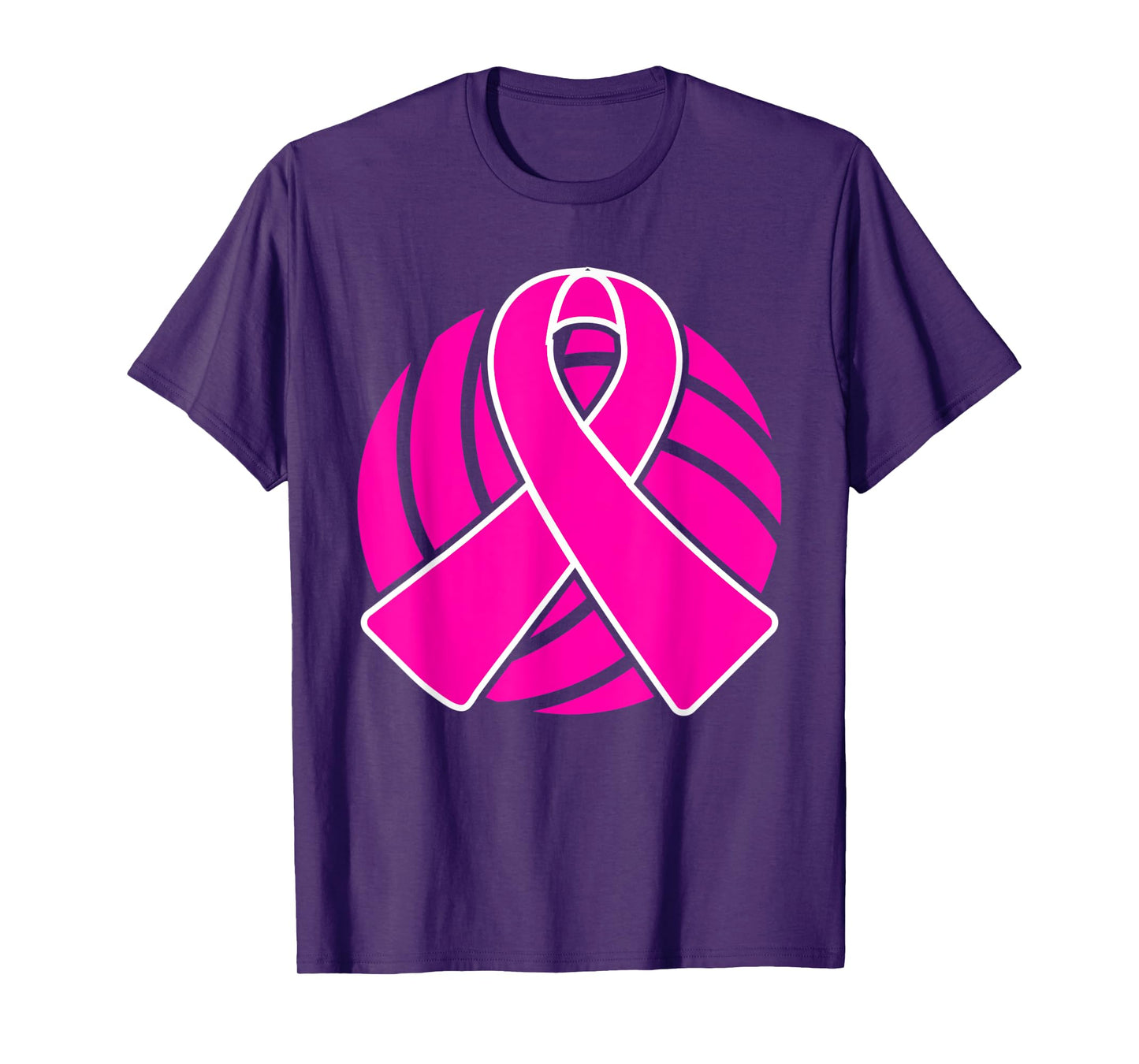 Breast Cancer Volleyball Player Pink Ribbon Awareness T-Shirt